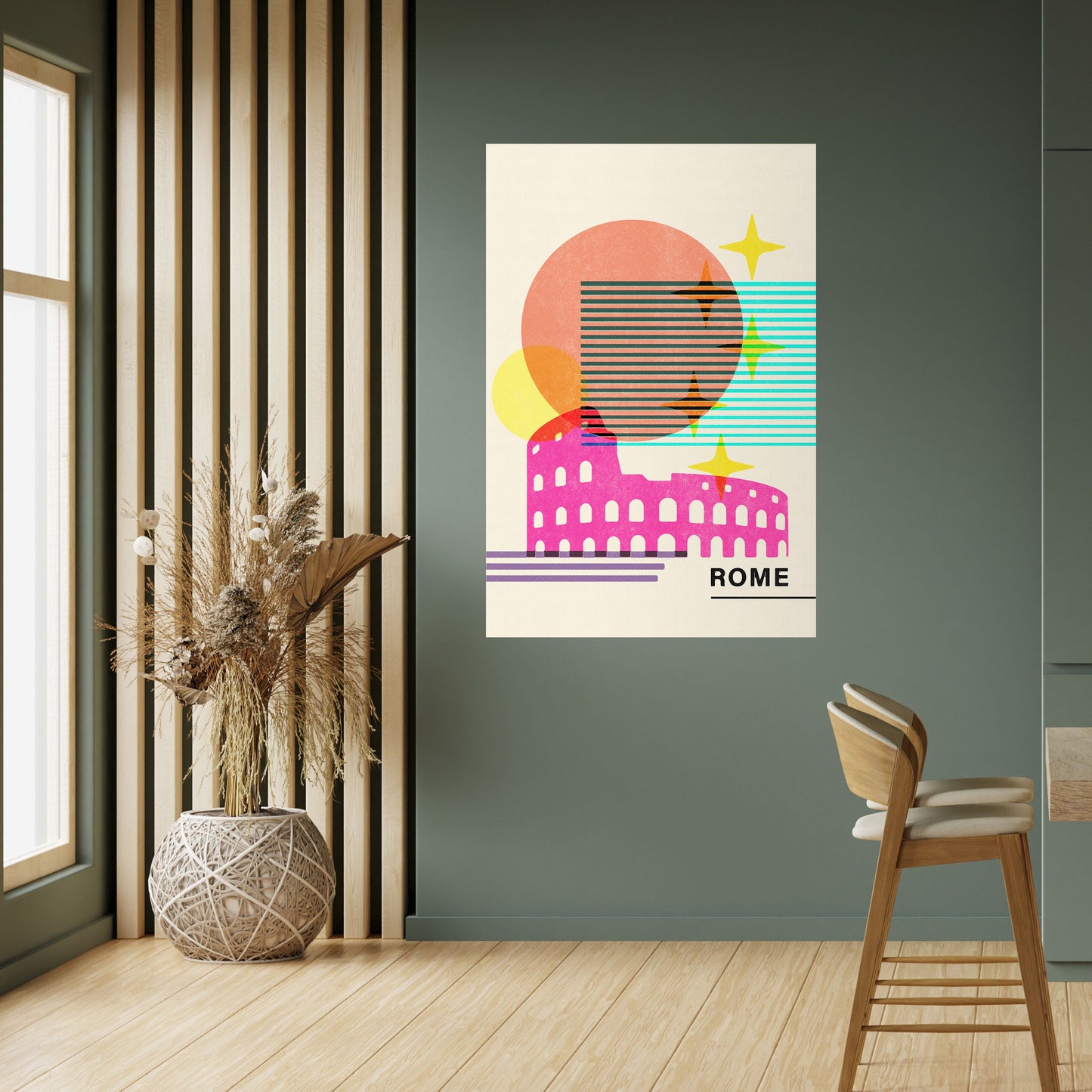 ROMAN SPARKLE Peel and Stick Vertical Poster