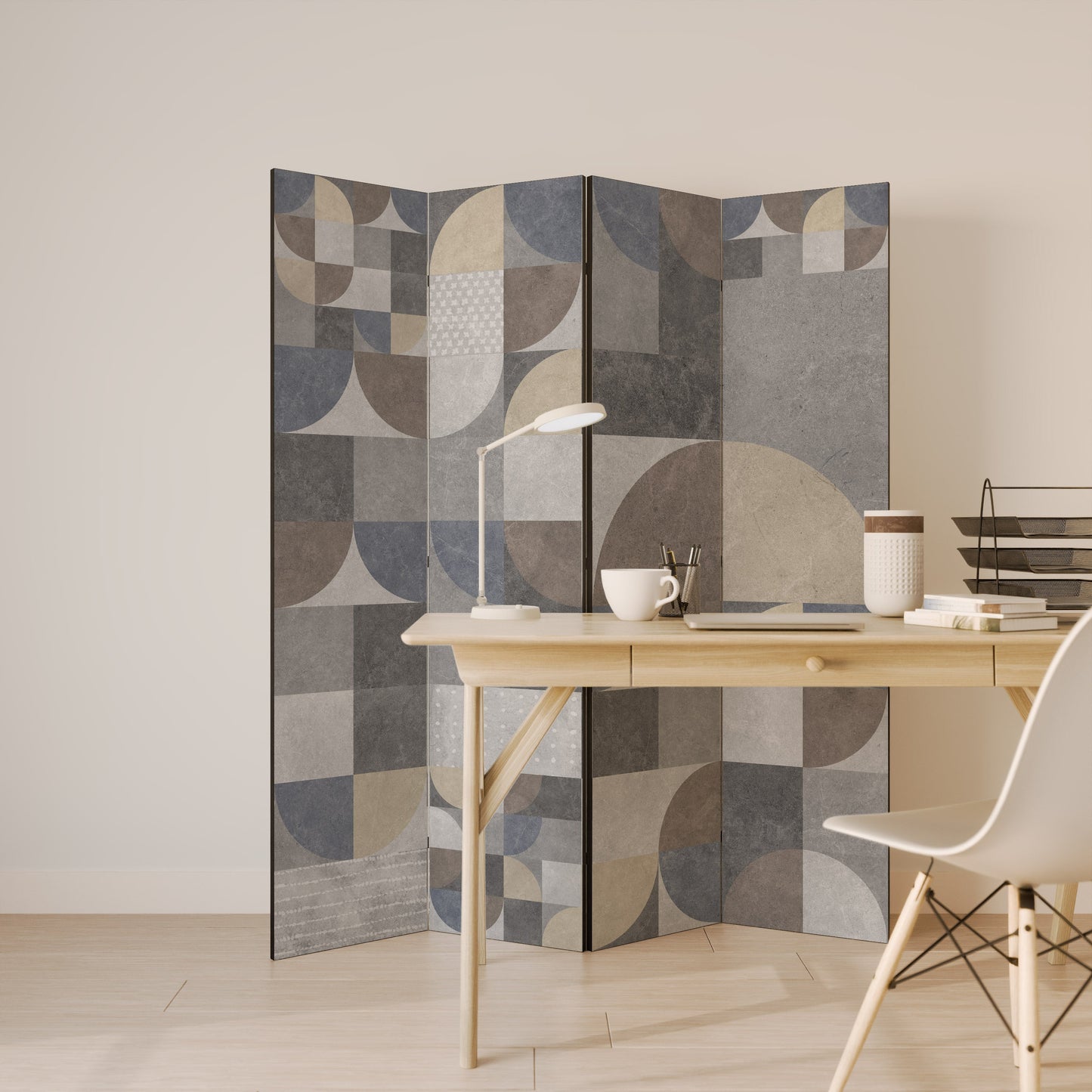 A PIECE OF SHAPE Decorative 4-Panel Room Divider