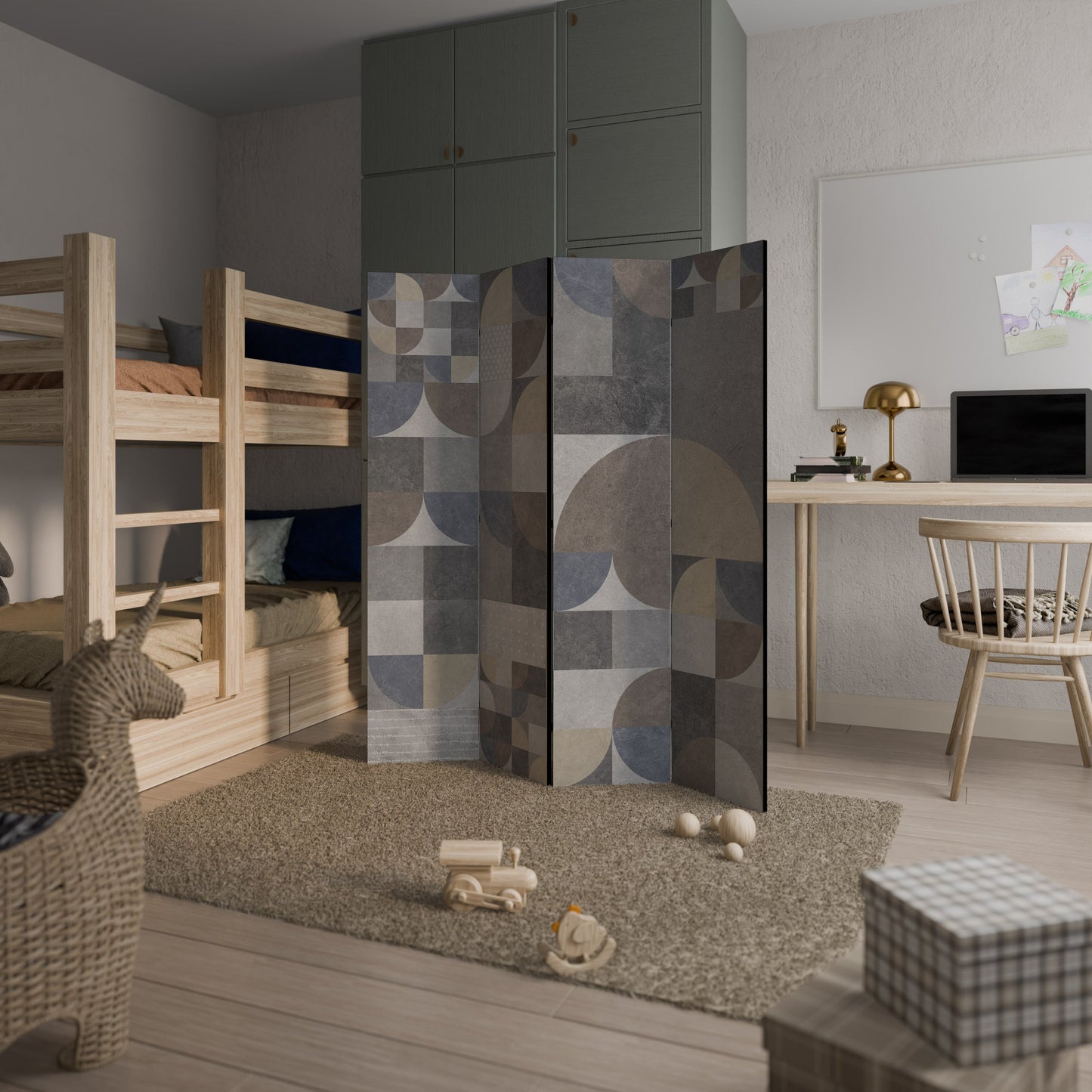 A PIECE OF SHAPE Decorative 4-Panel Room Divider