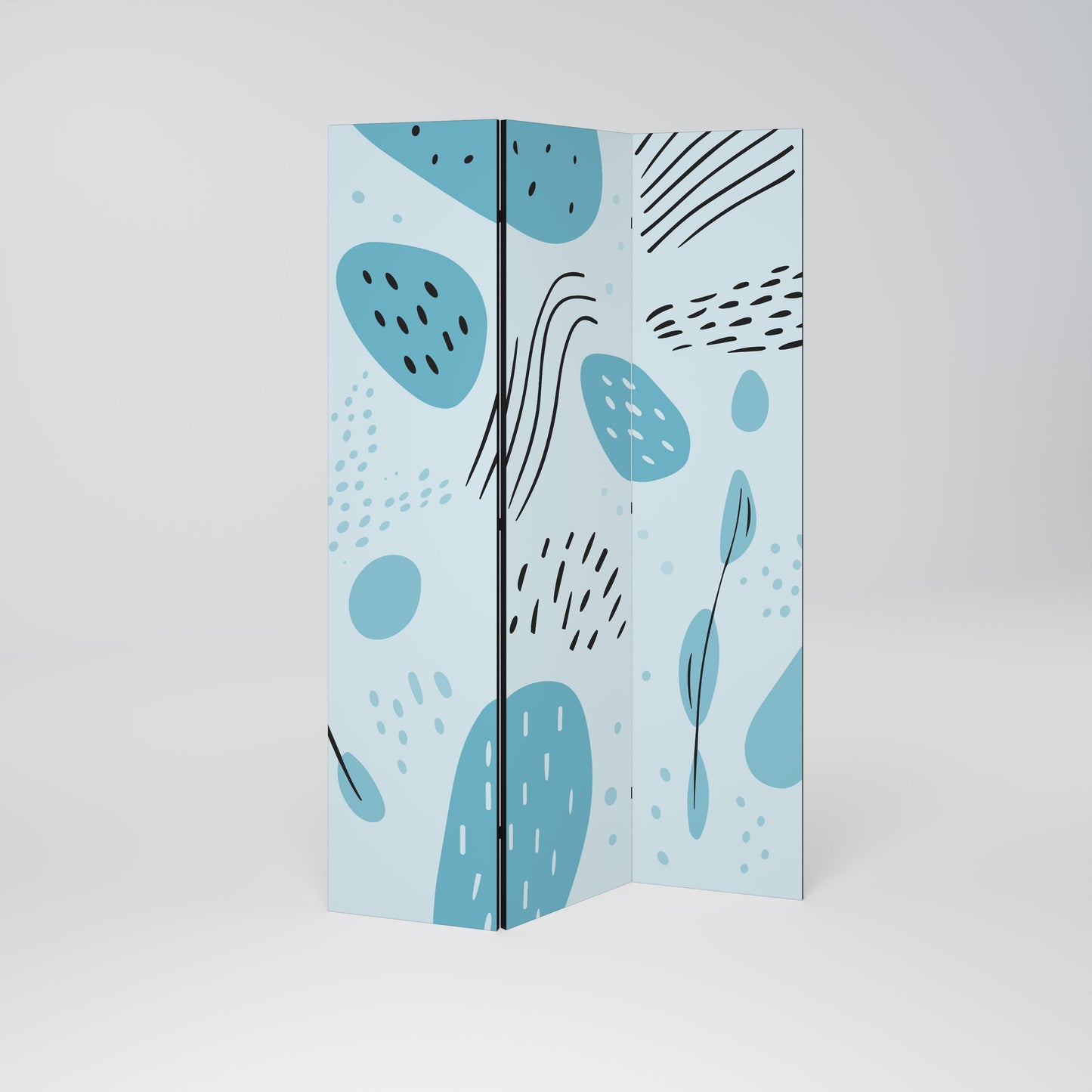 GREENISH FRENZY Dekorativ rumsavdelare med 3 paneler