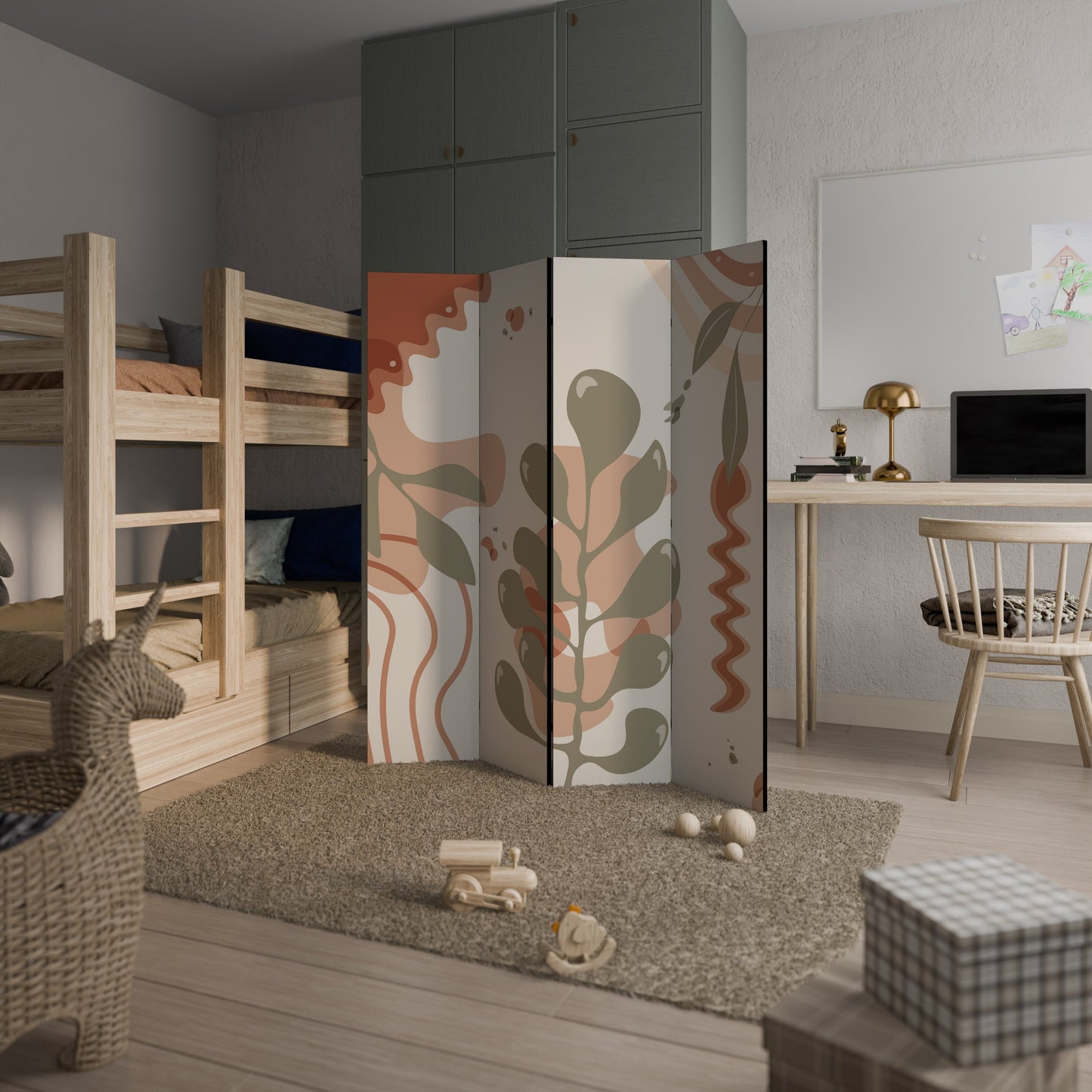 ARTISTRY AURA Dekorativ rumsavdelare med 4 paneler