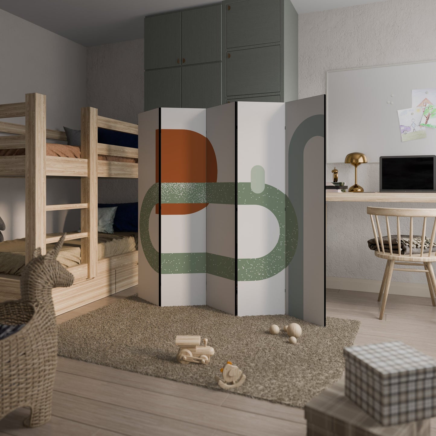 INFINITY'S EMBRACE Dekorativ rumsavdelare med 5 paneler