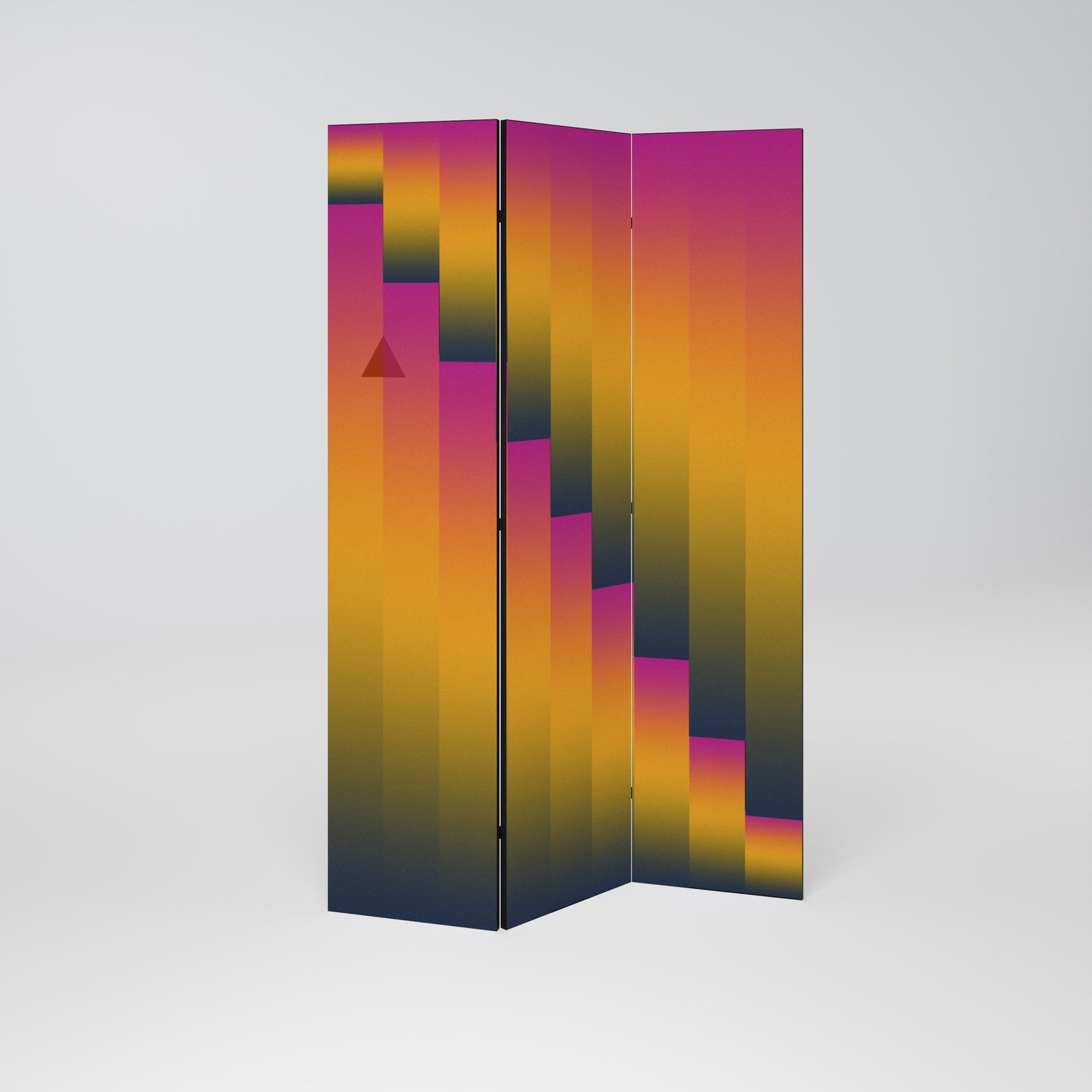 GOLDEN FADE Dekorativ rumsavdelare med 3 paneler