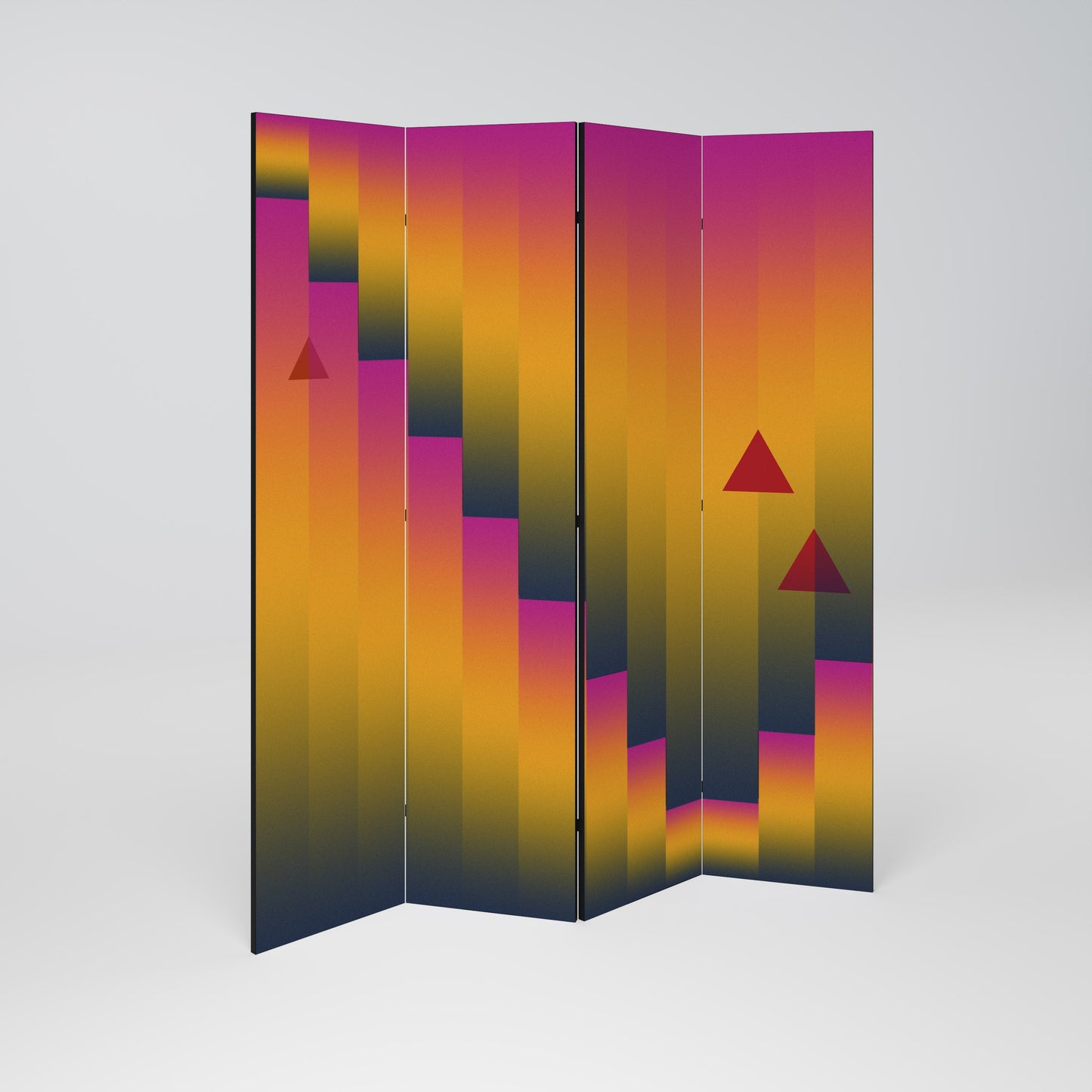 GOLDEN FADE Decorative 4-Panel Room Divider
