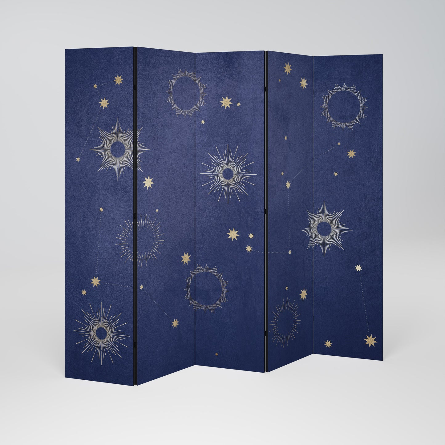 Dekorativ rumsavdelare med 5 paneler MIDNIGHT PATH