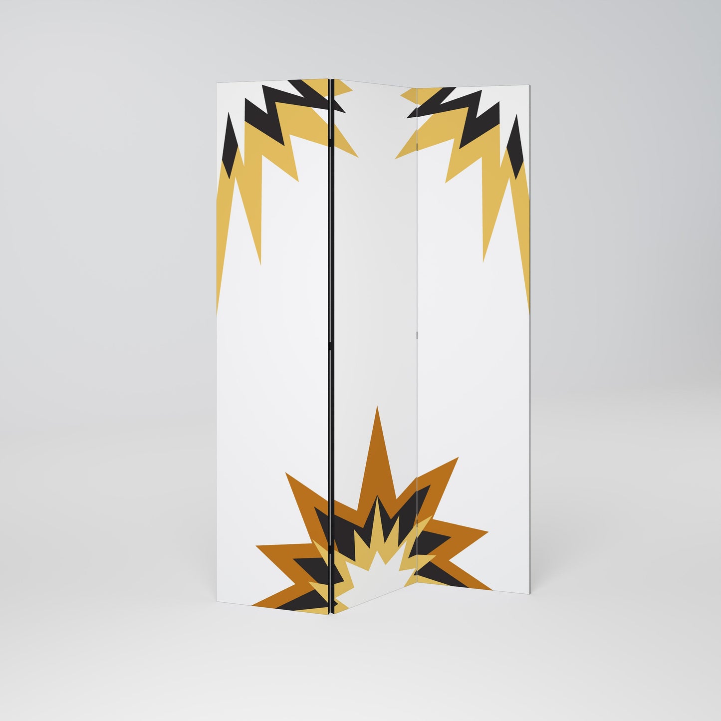 EXPLOSIVE HARMONY Decorative 3-Panel Room Divider