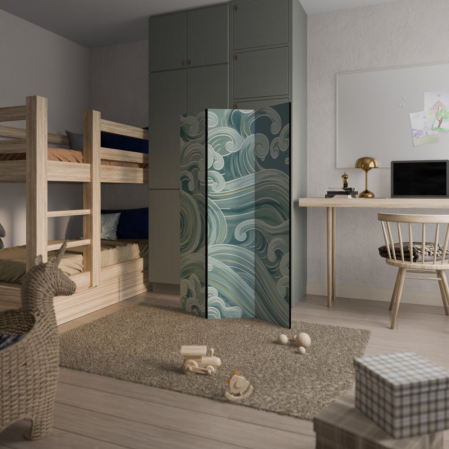 ASIAN SWAY Dekorativ rumsavdelare med 3 paneler