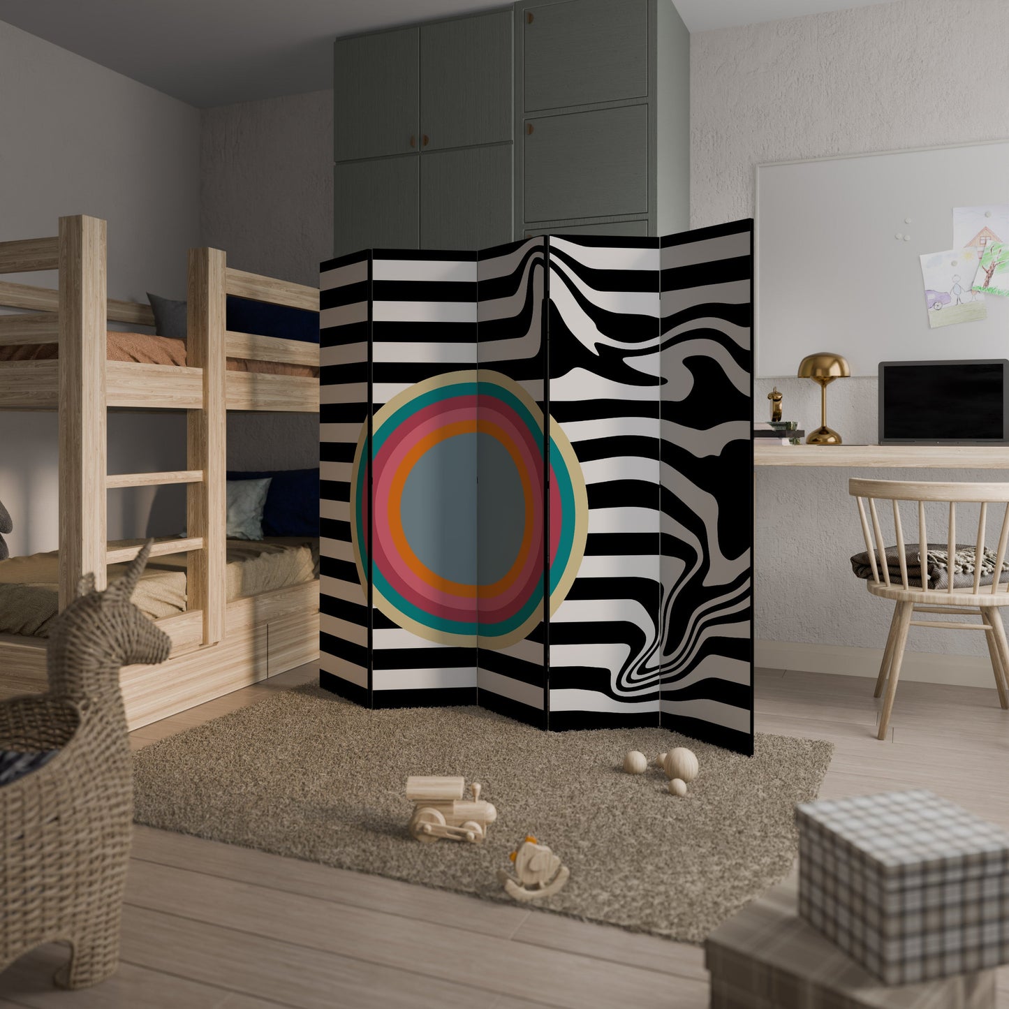 SPECTRA SHOWCASE Dekorativ rumsavdelare med 5 paneler