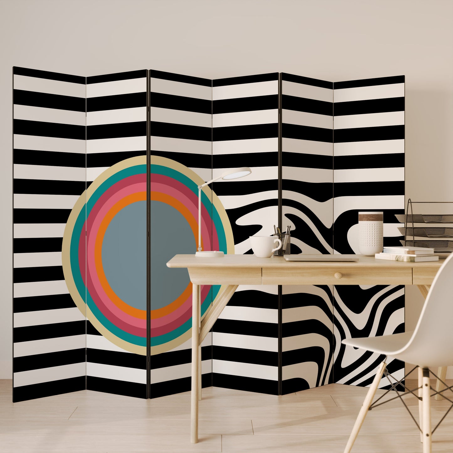 SPECTRA SHOWCASE Dekorativ rumsavdelare med 6 paneler