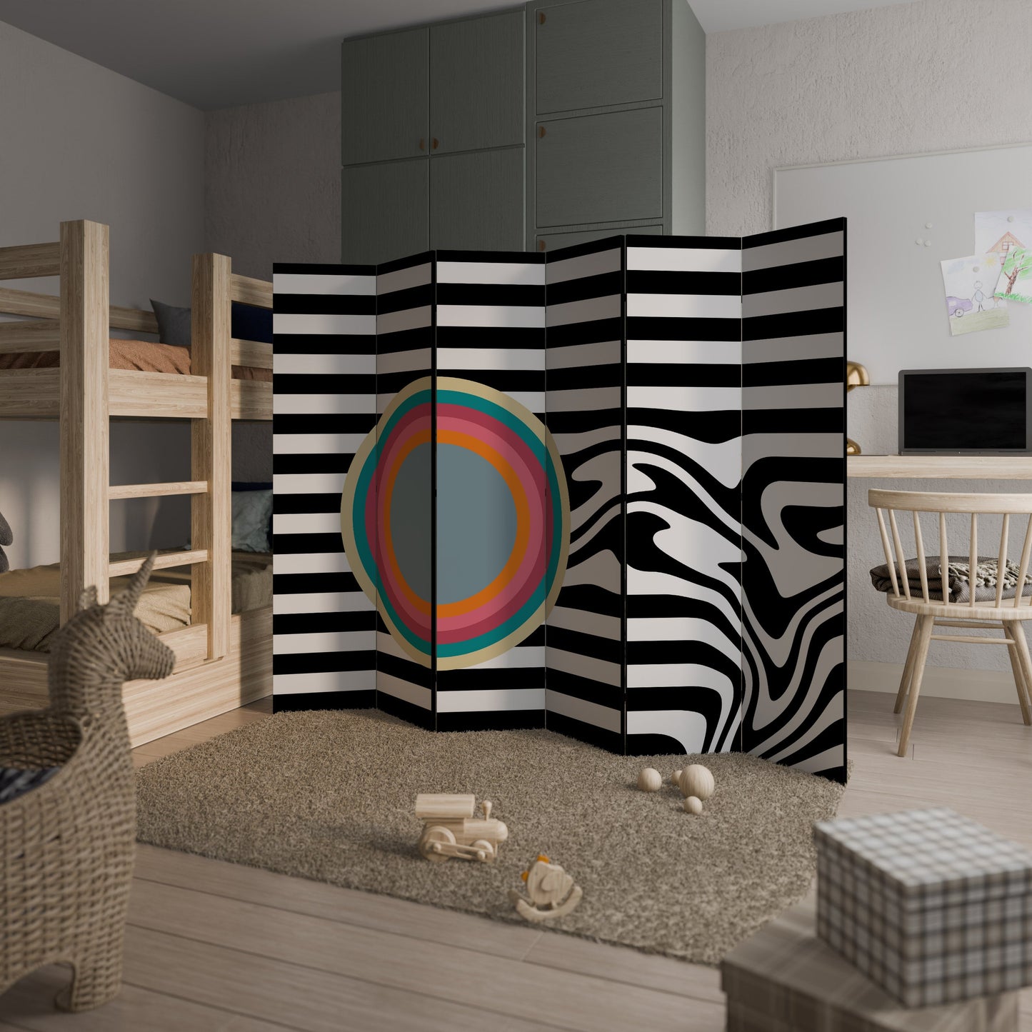 SPECTRA SHOWCASE Dekorativ rumsavdelare med 6 paneler