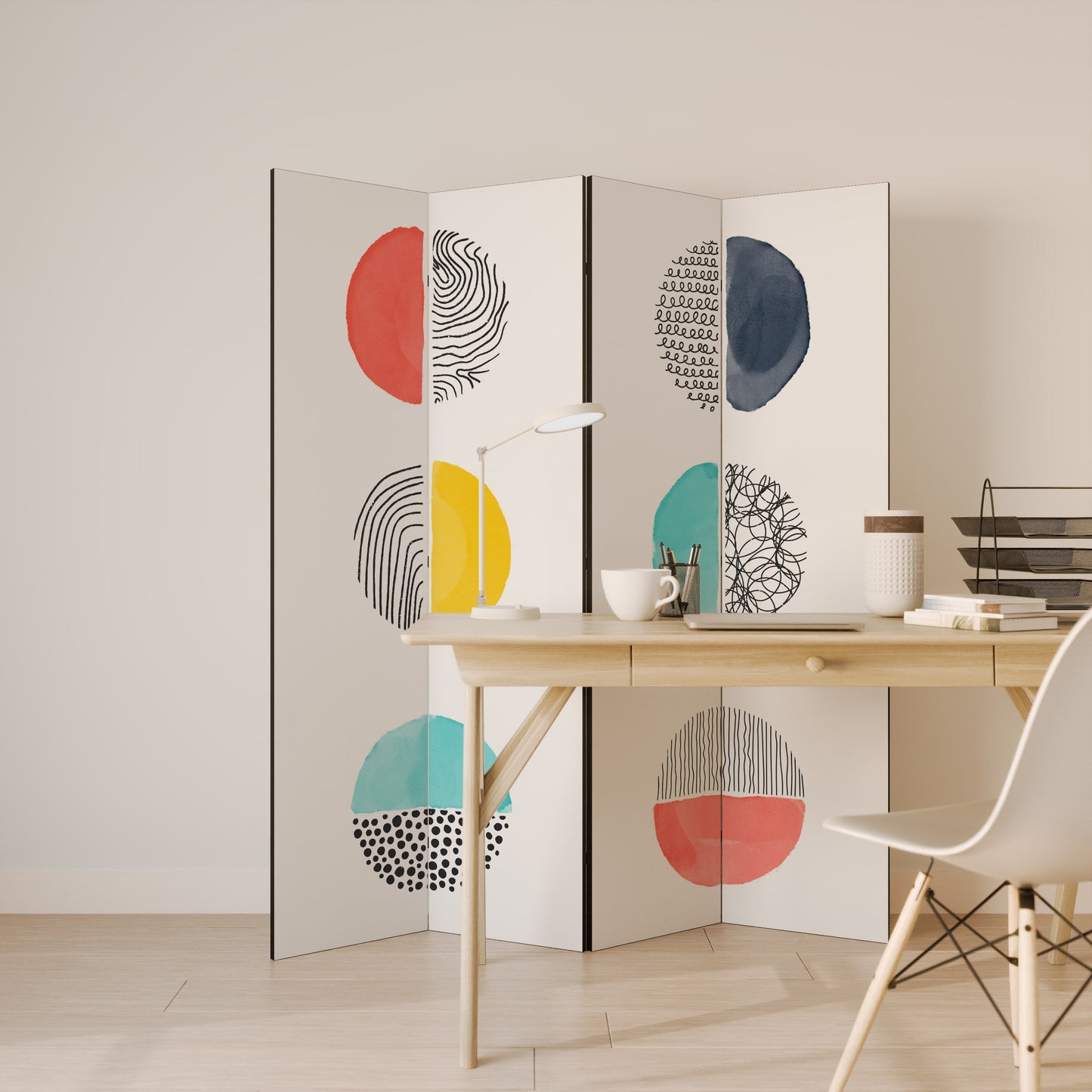 SHAPESHIFT TREASURES Decorative 4-Panel Room Divider