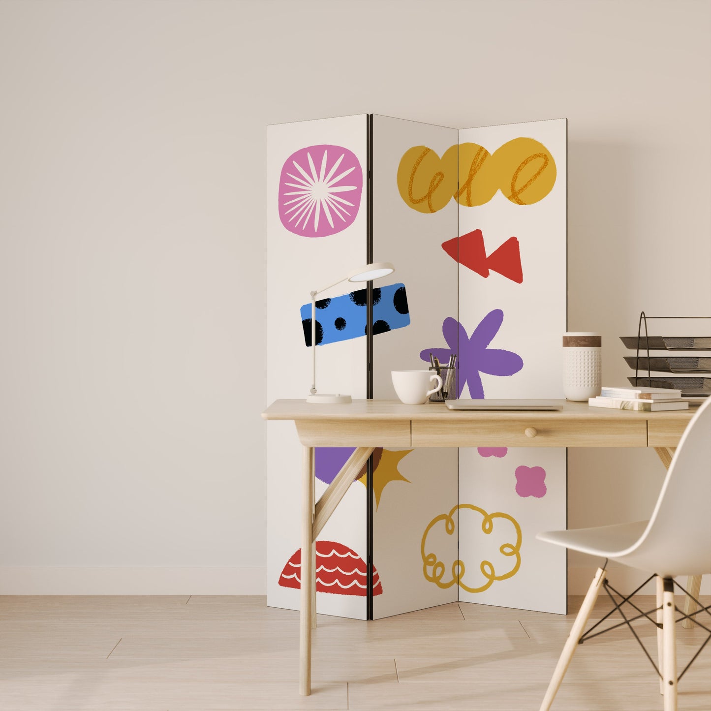 DREAMY MOOD Dekorativ rumsavdelare med 3 paneler