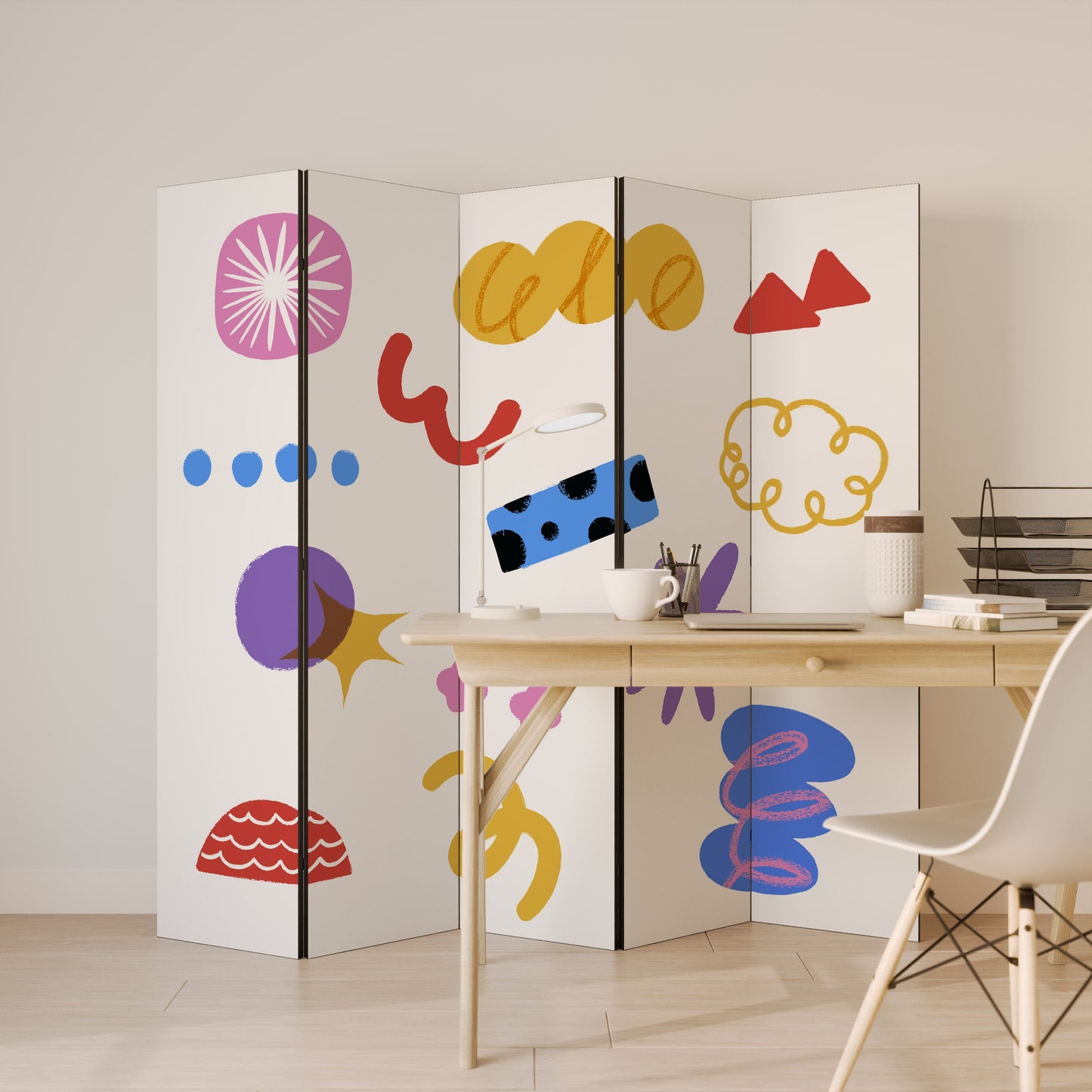 DREAMY MOOD Dekorativ rumsavdelare med 5 paneler
