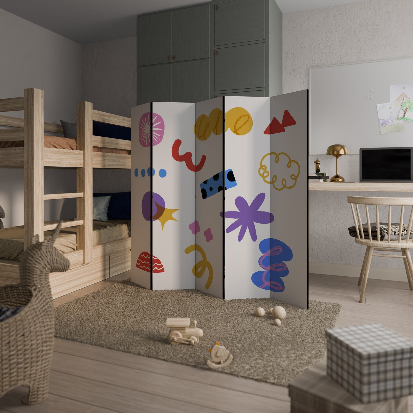 DREAMY MOOD Dekorativ rumsavdelare med 5 paneler