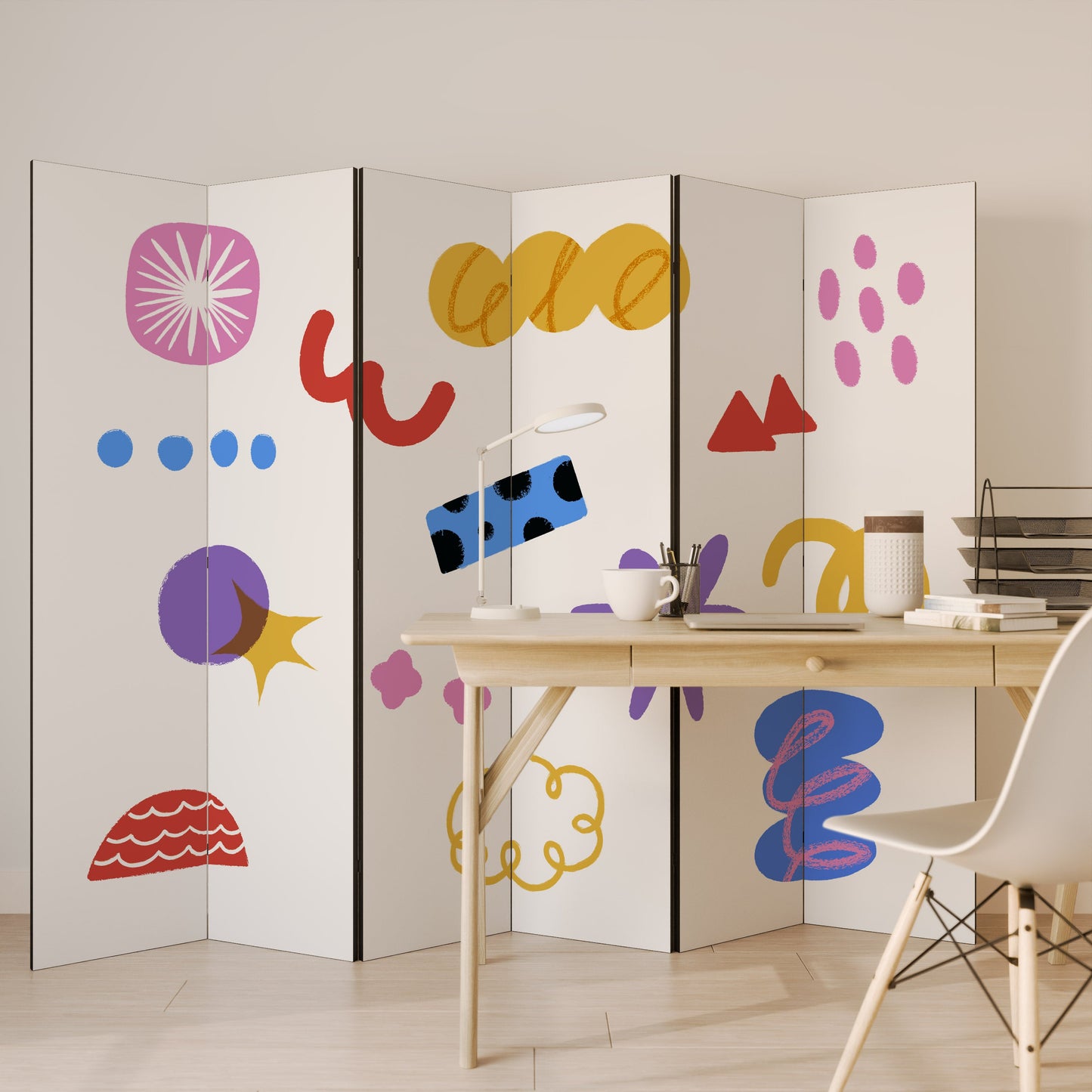 DREAMY MOOD Decorative 6-Panel Room Divider