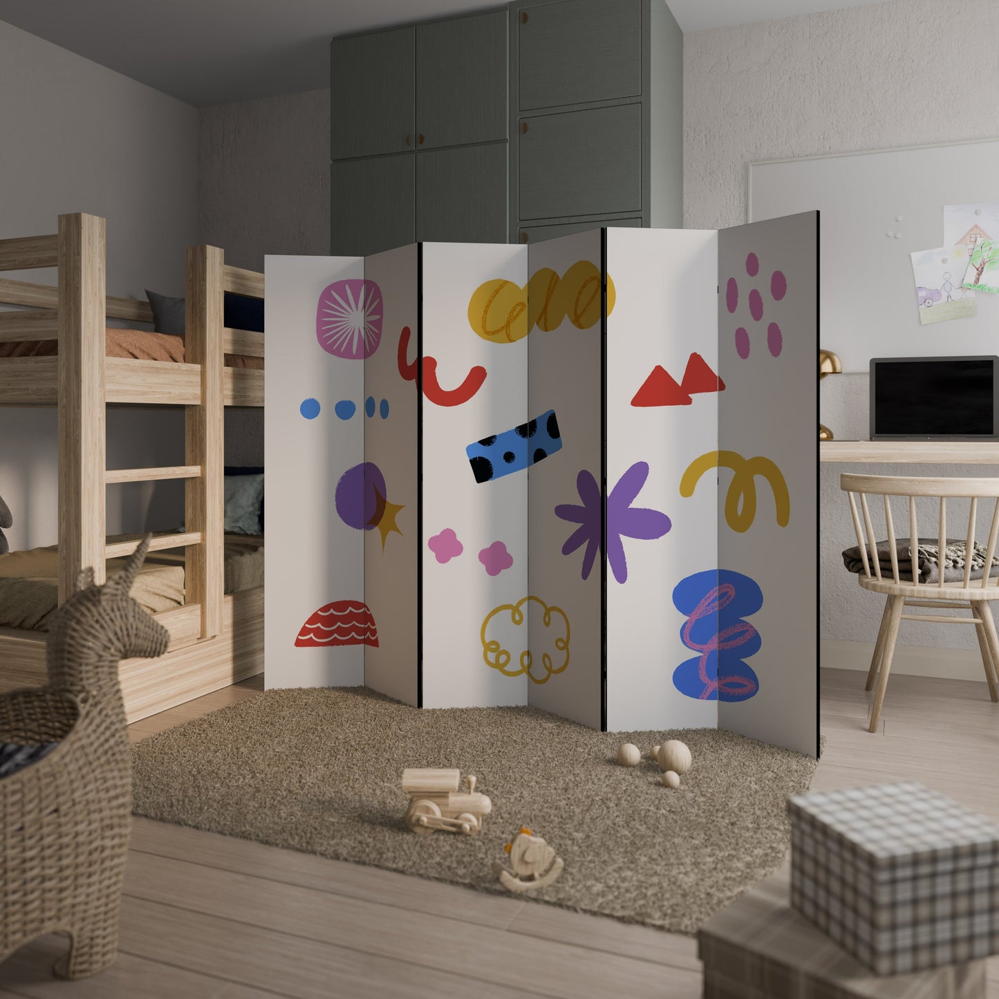DREAMY MOOD Decorative 6-Panel Room Divider