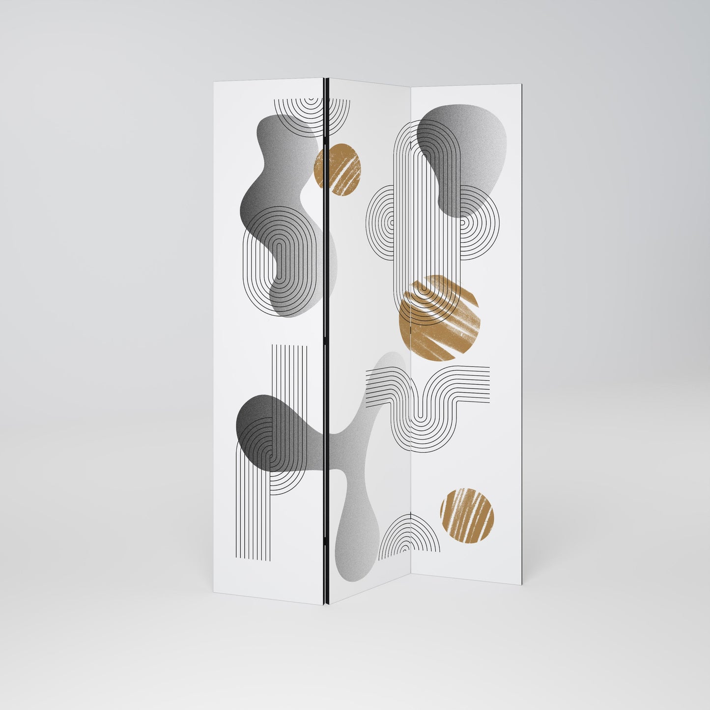 CLEAR CREATIONS Dekorativ rumsavdelare med 3 paneler