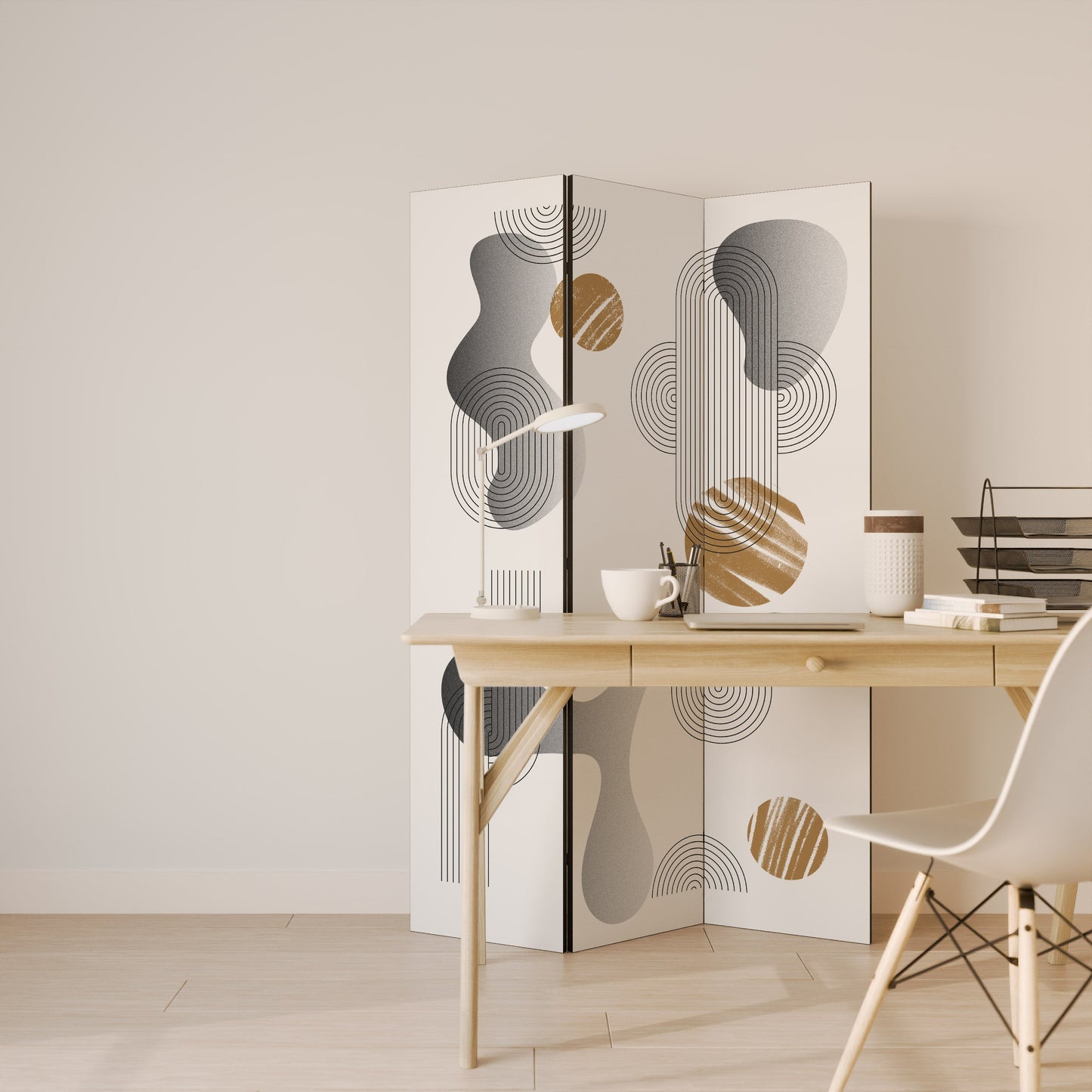 CLEAR CREATIONS Dekorativ rumsavdelare med 3 paneler