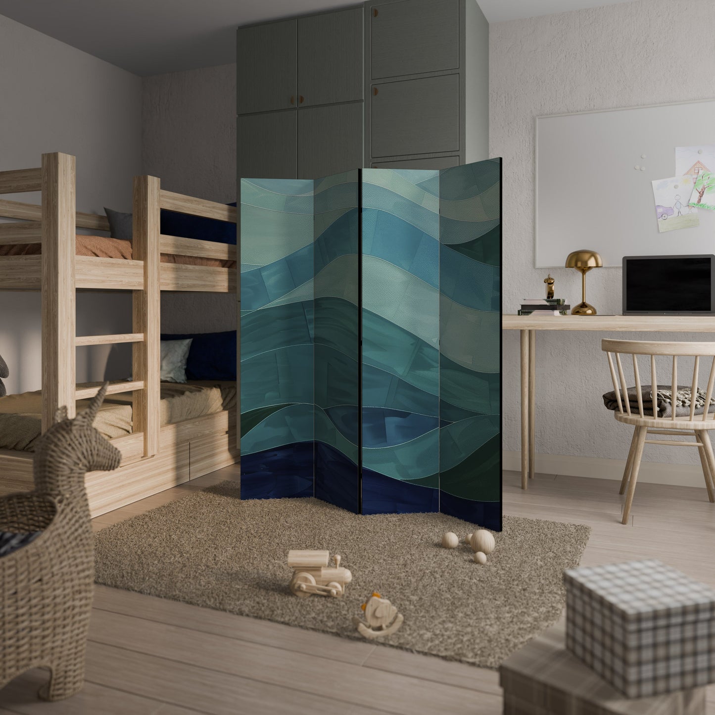 ETERNAL FLOW Decorative 4-Panel Room Divider