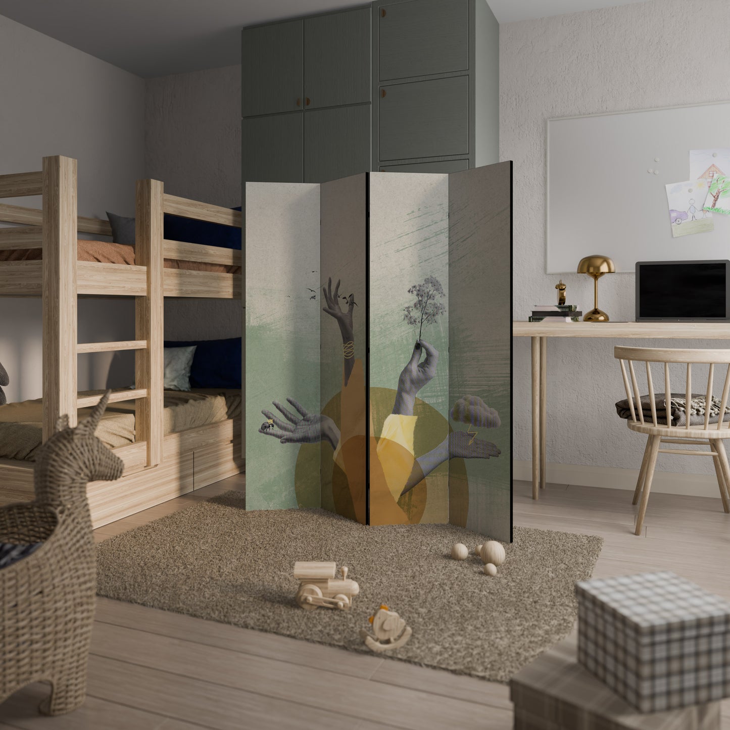 EARTH ELEMENTS Rumsavdelare 4 paneler