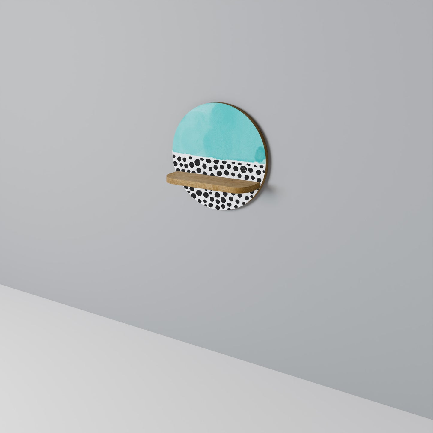 AZURE TREASURE Rund Konsthylla I Ekeffekt