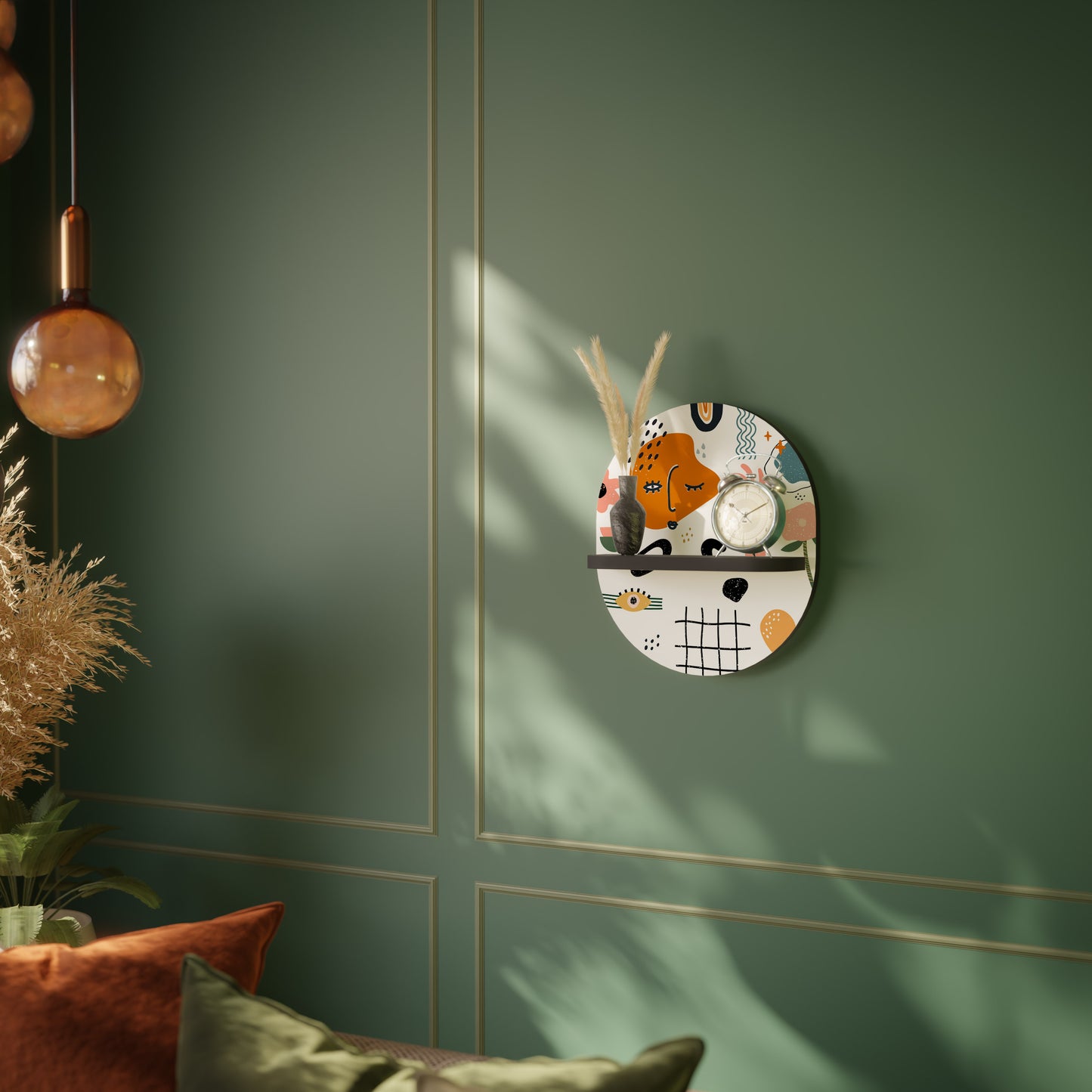 MATISSE WHIMSY Oval konsthylla i svart finish
