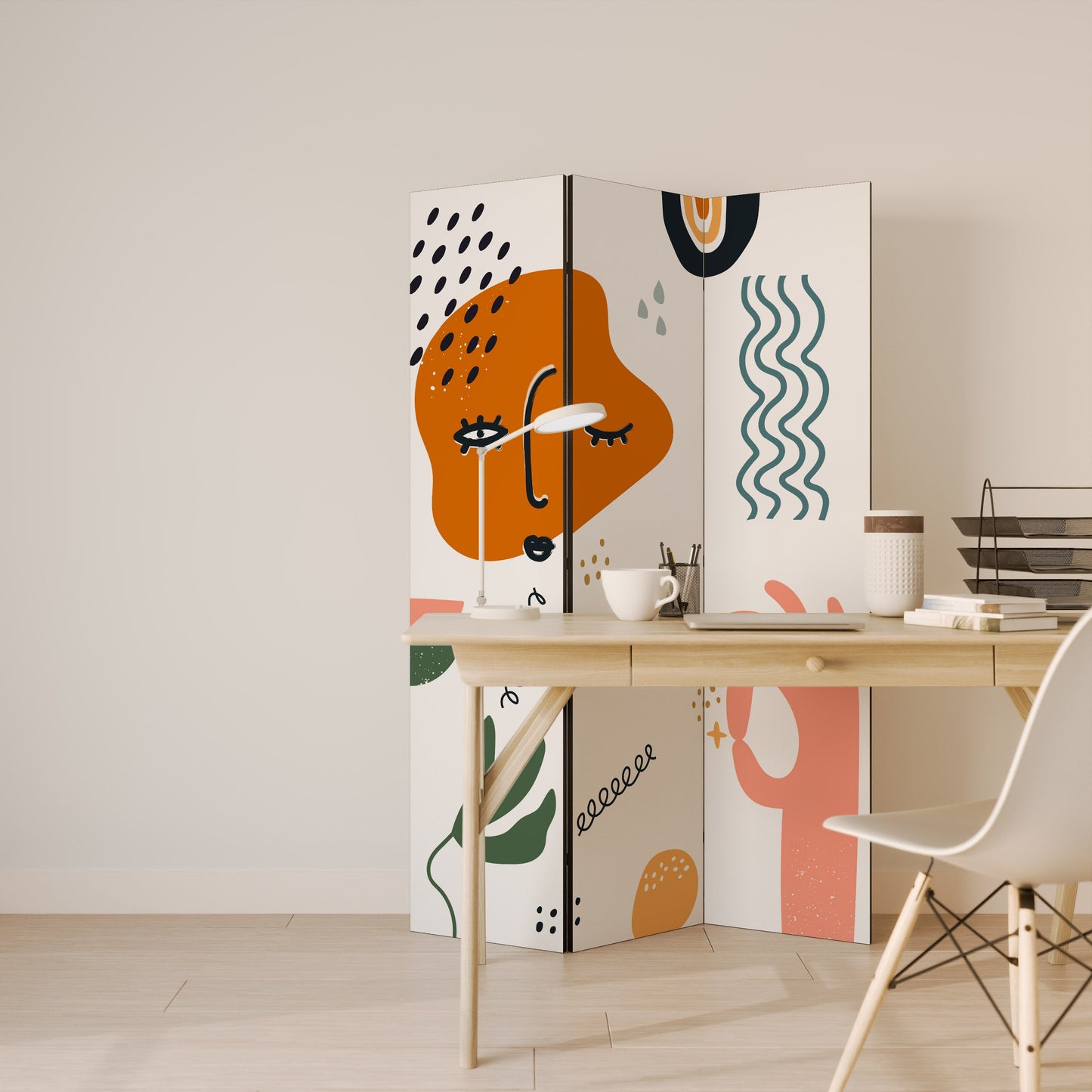 MATISSE WHIMSY Dekorativ rumsavdelare med 3 paneler