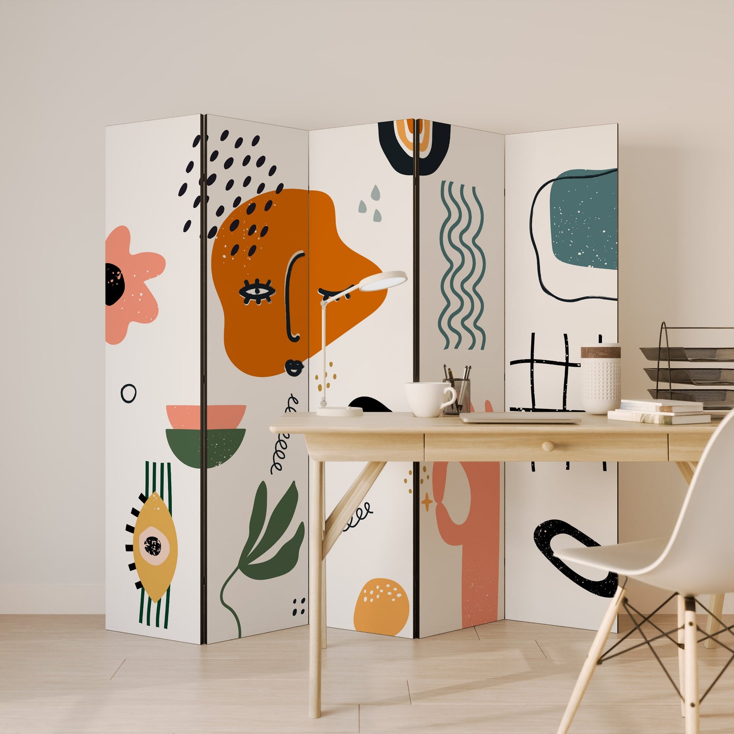 MATISSE WHIMSY Decorative 5-Panel Room Divider
