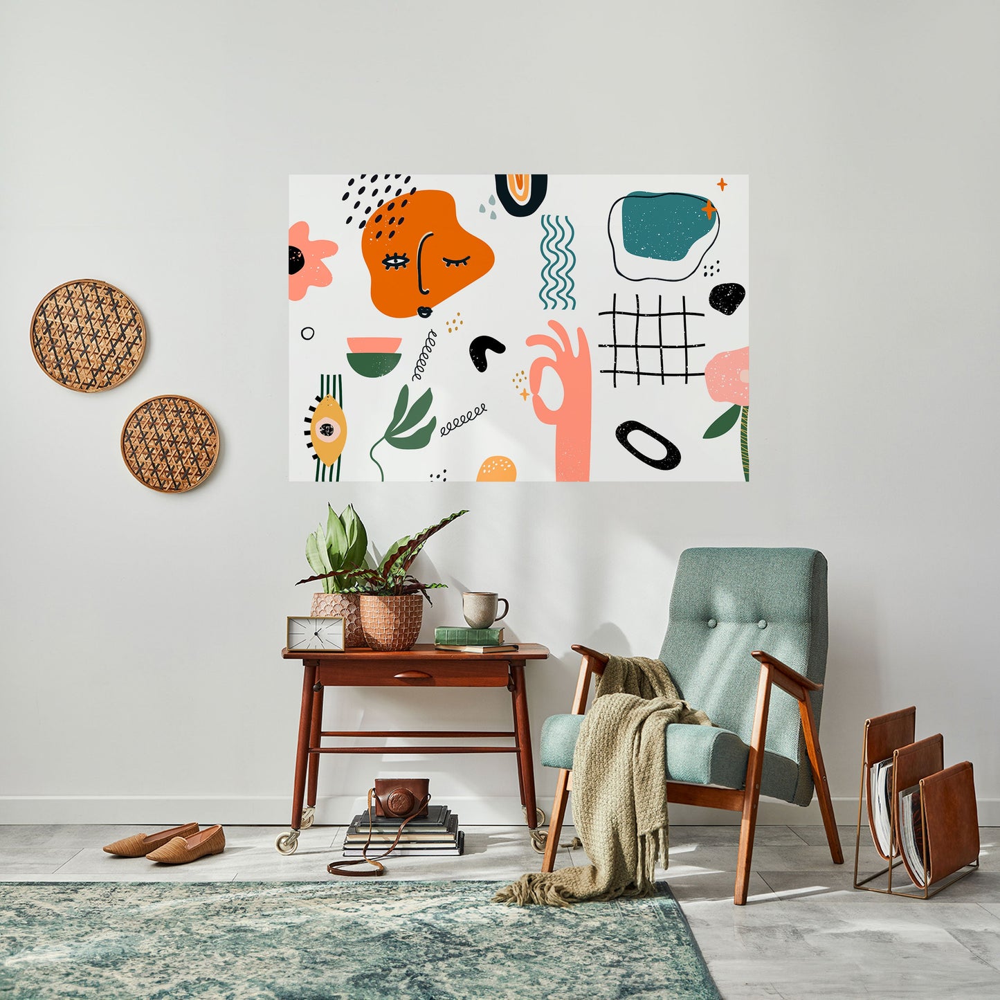 MATISSE WHIMSY horisontell affisch med självhäftande mönster