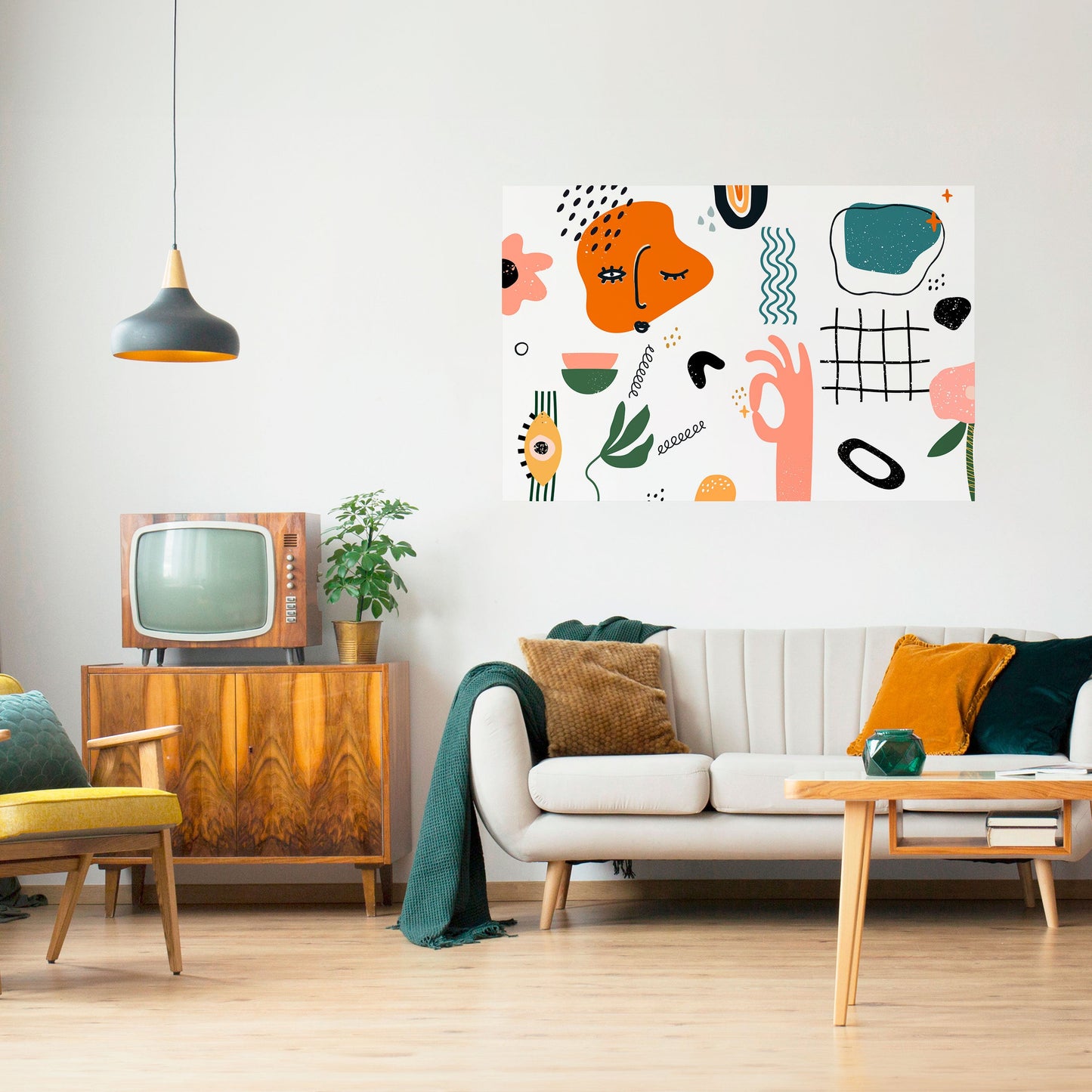 MATISSE WHIMSY horisontell affisch med självhäftande mönster