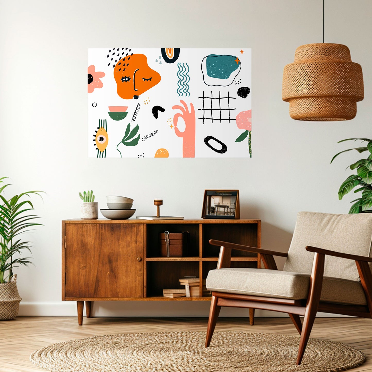 MATISSE WHIMSY horisontell affisch med självhäftande mönster