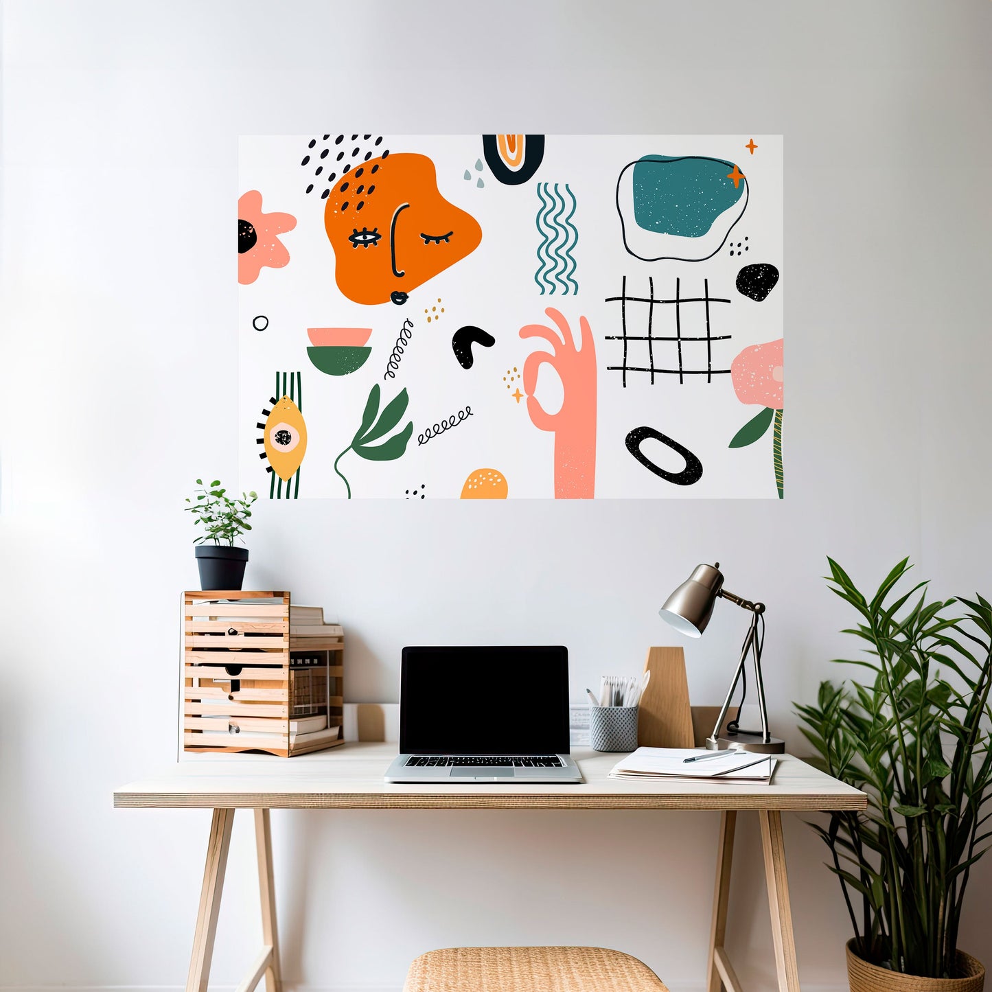 MATISSE WHIMSY horisontell affisch med självhäftande mönster