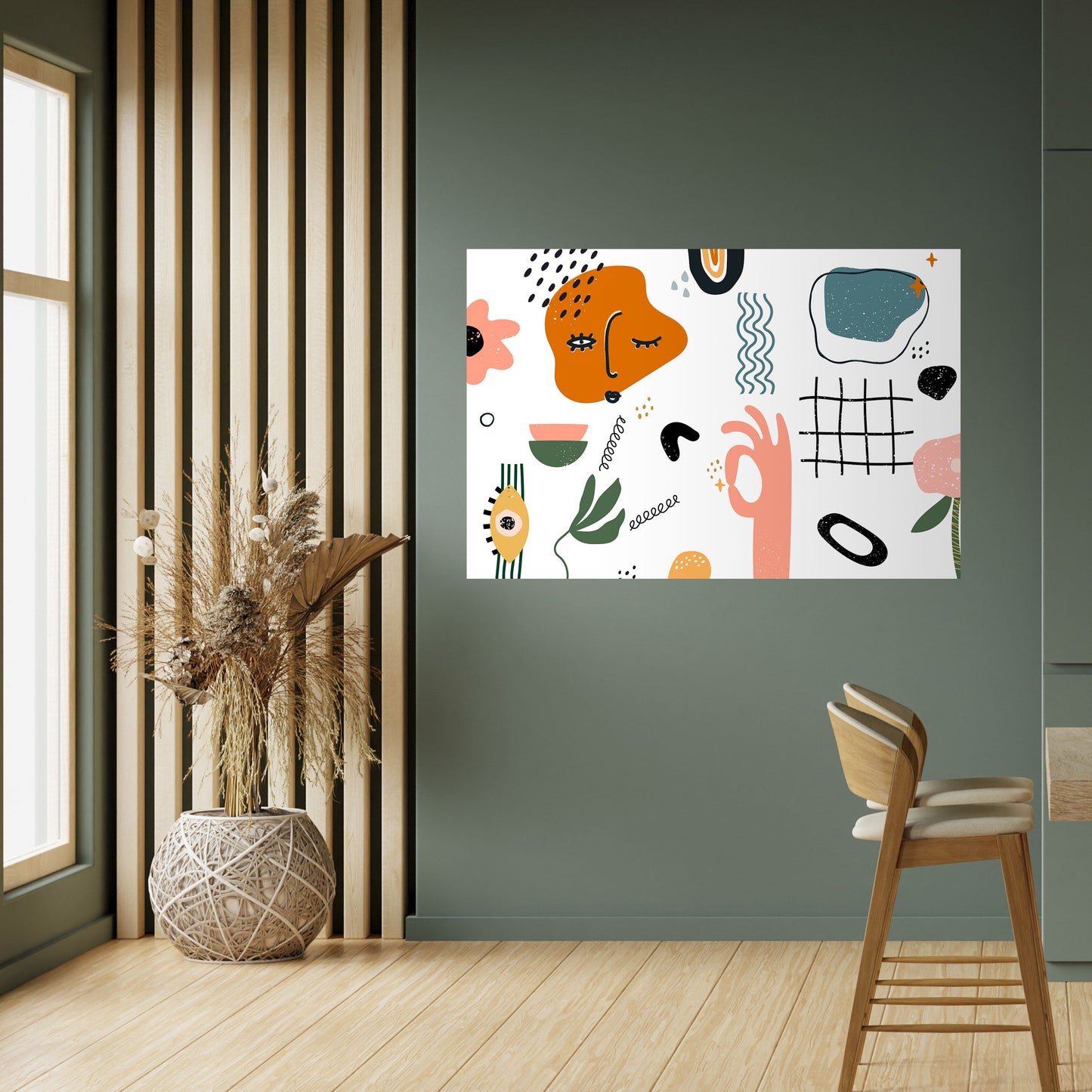 MATISSE WHIMSY horisontell affisch med självhäftande mönster