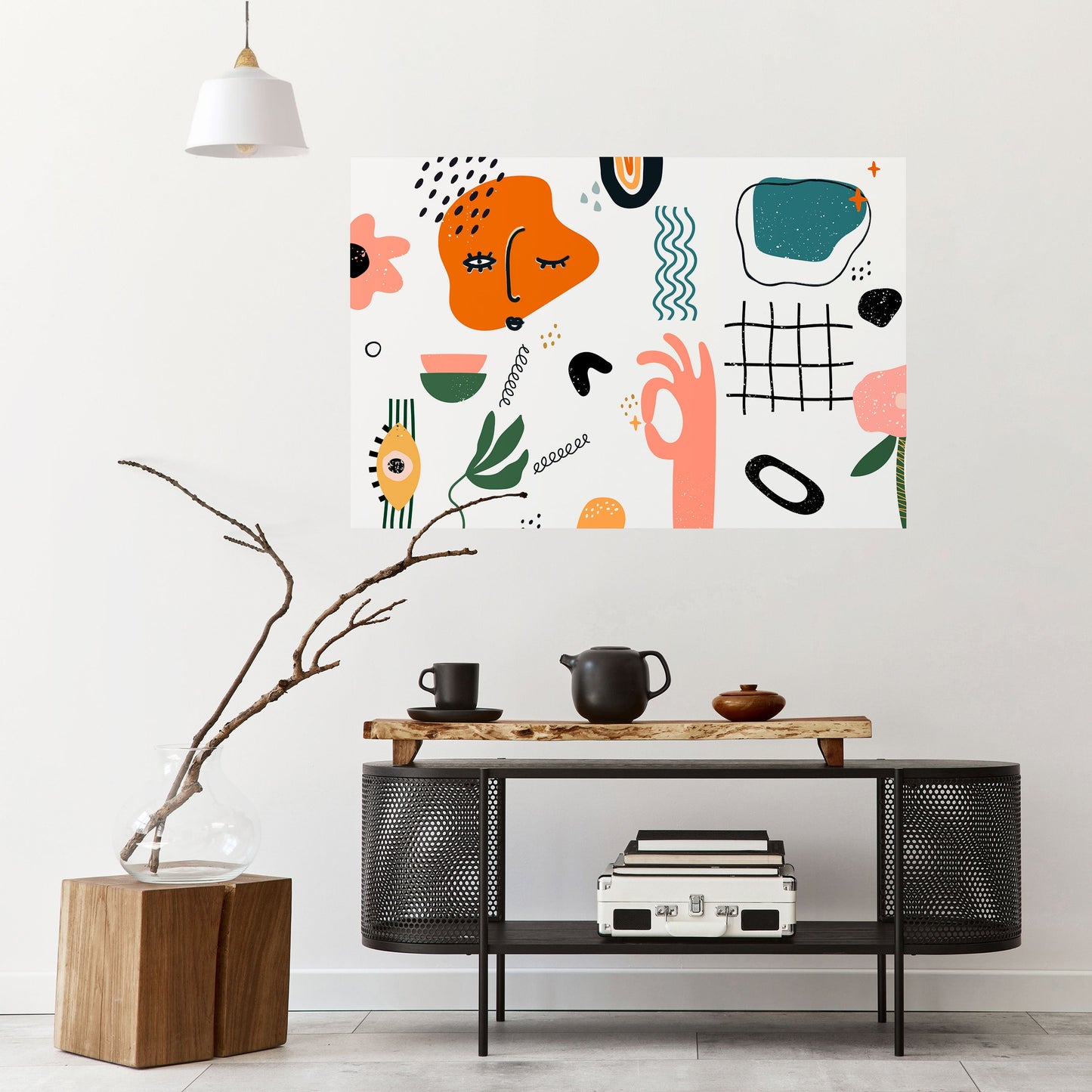 MATISSE WHIMSY horisontell affisch med självhäftande mönster