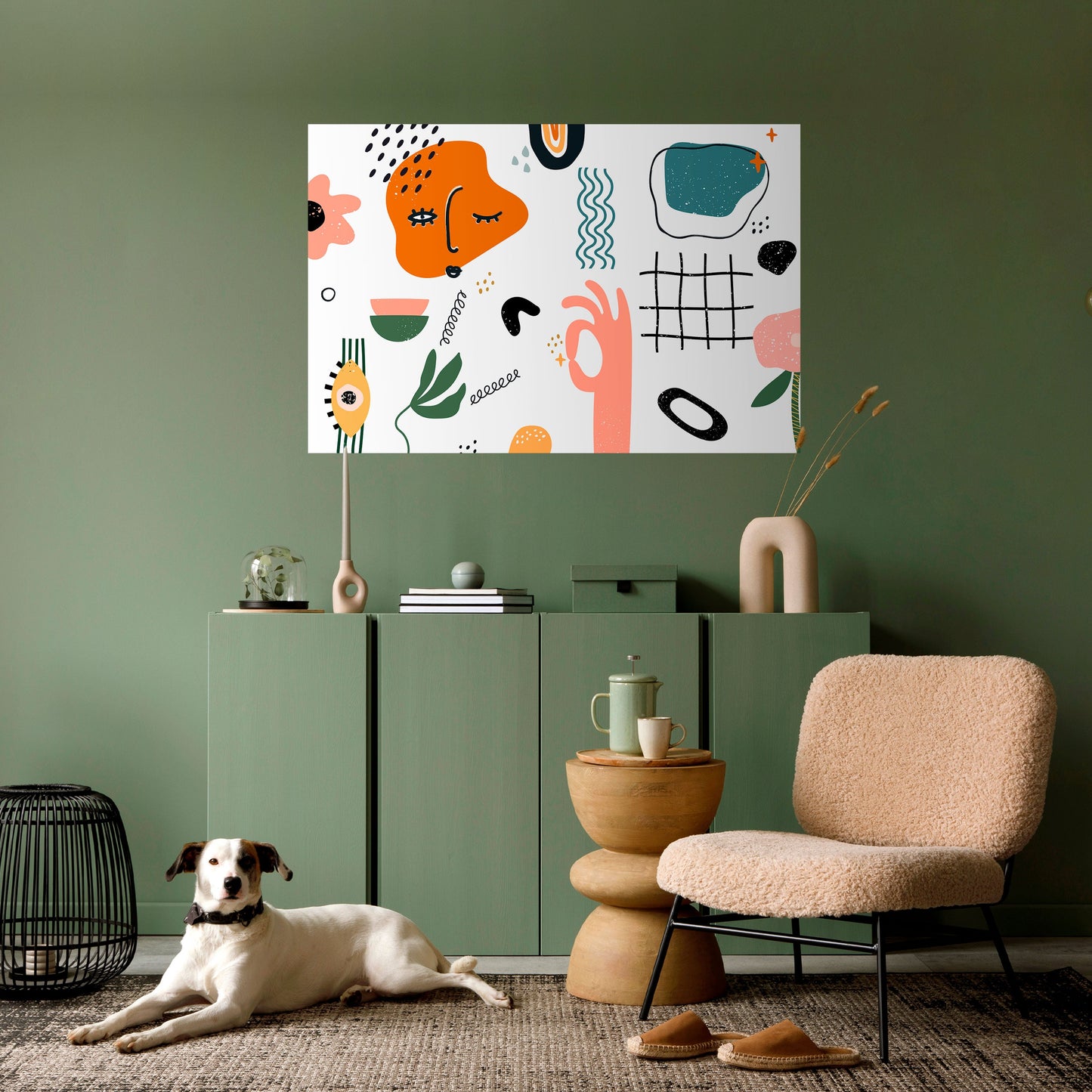 MATISSE WHIMSY horisontell affisch med självhäftande mönster