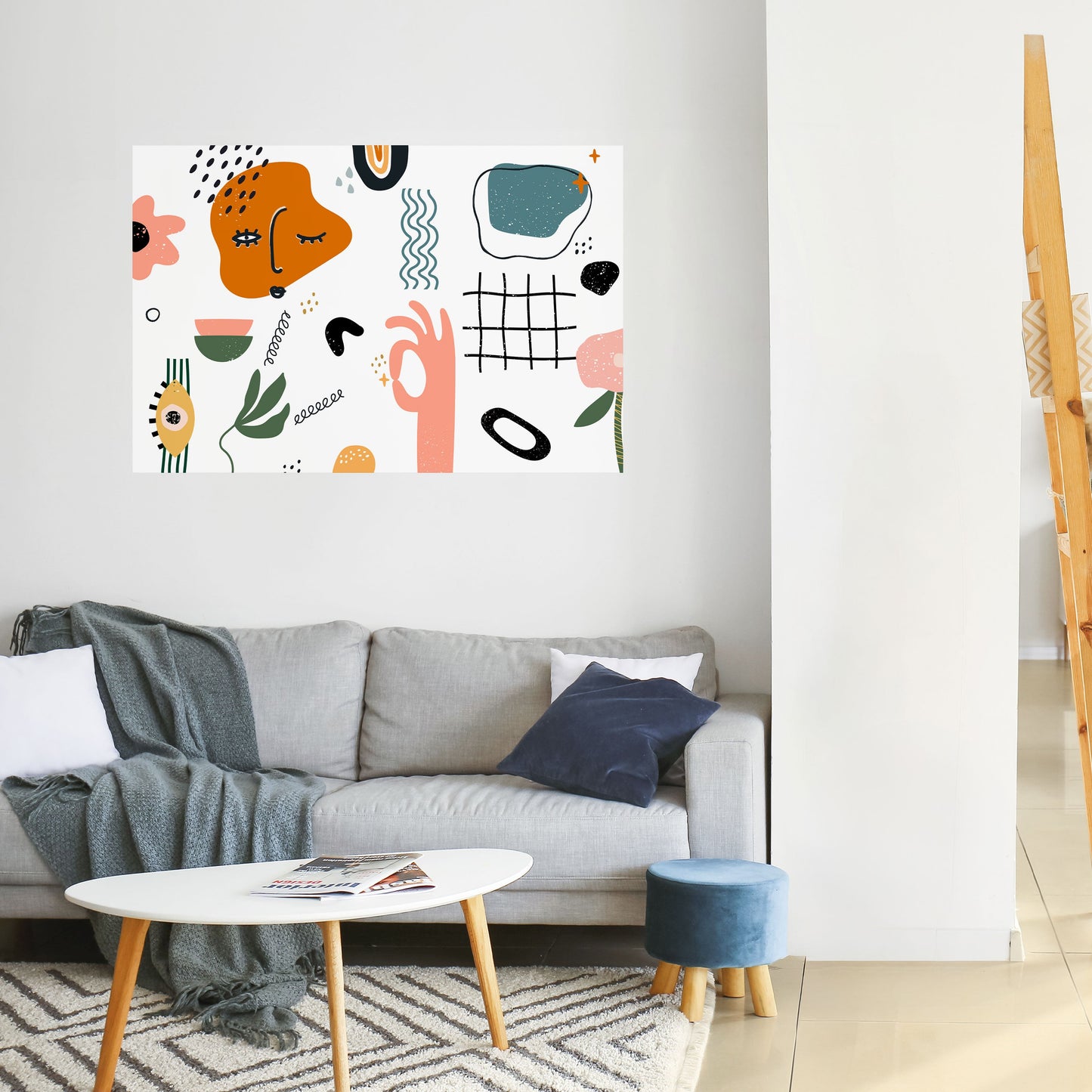 MATISSE WHIMSY horisontell affisch med självhäftande mönster