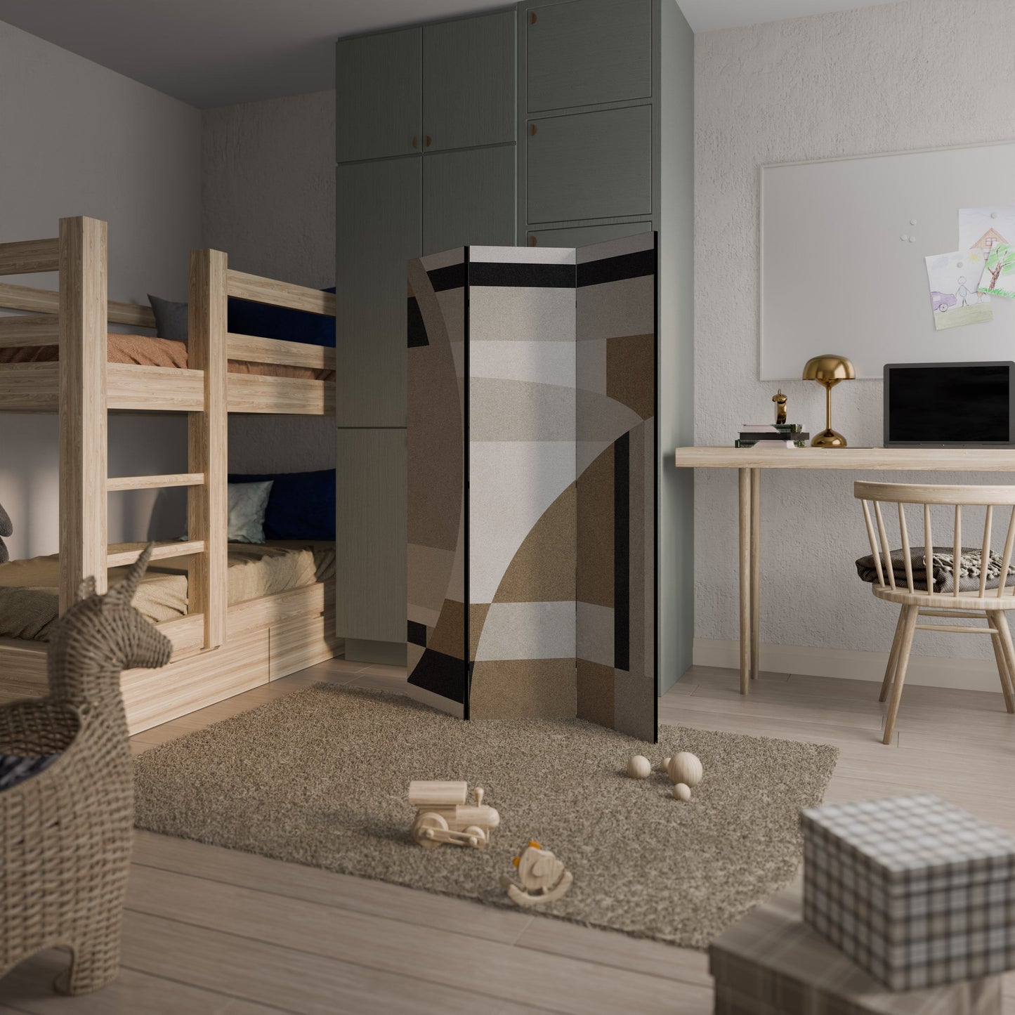 DELICATE MEMENTO Dekorativ rumsavdelare med 3 paneler