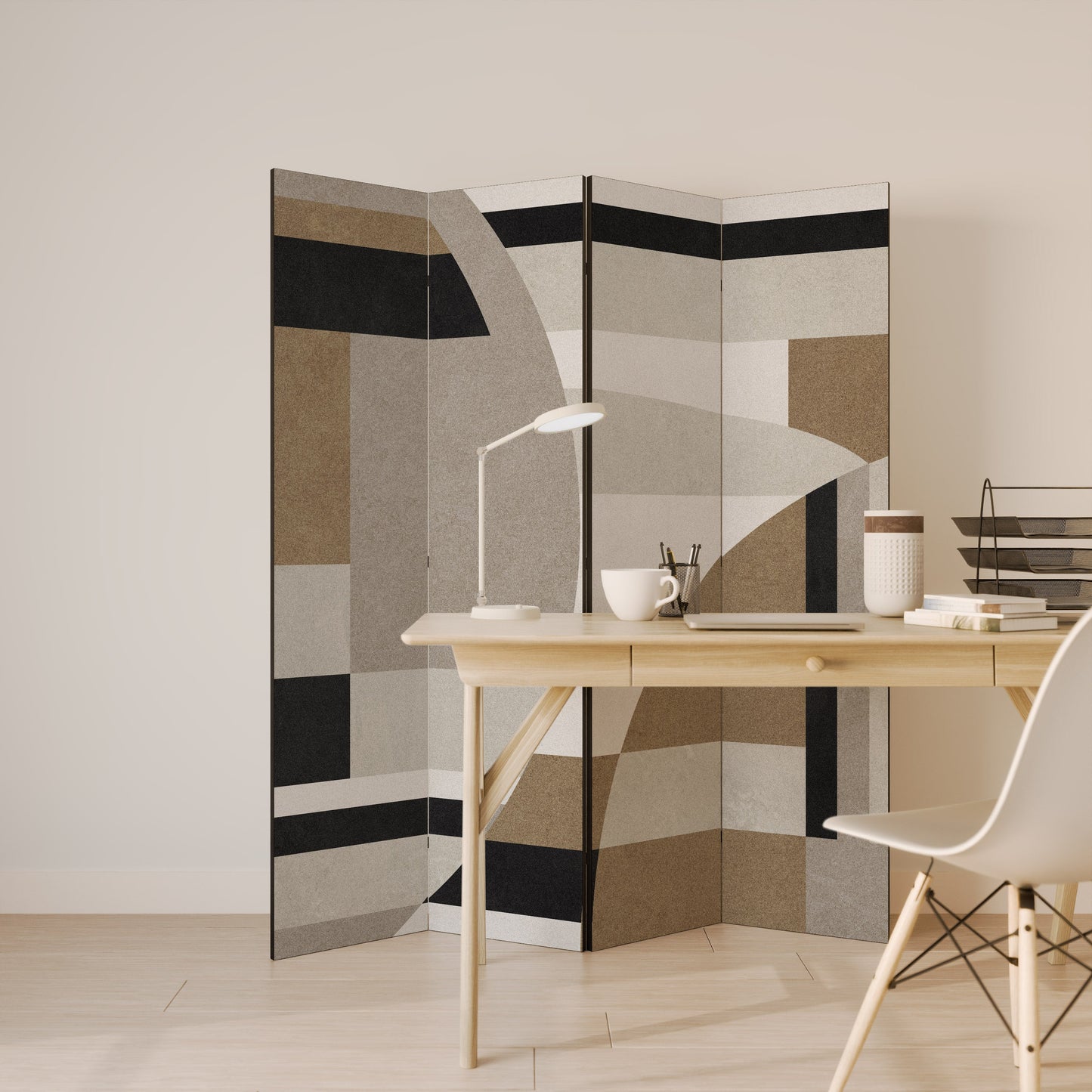 DELICATE MEMENTO Decorative 4-Panel Room Divider