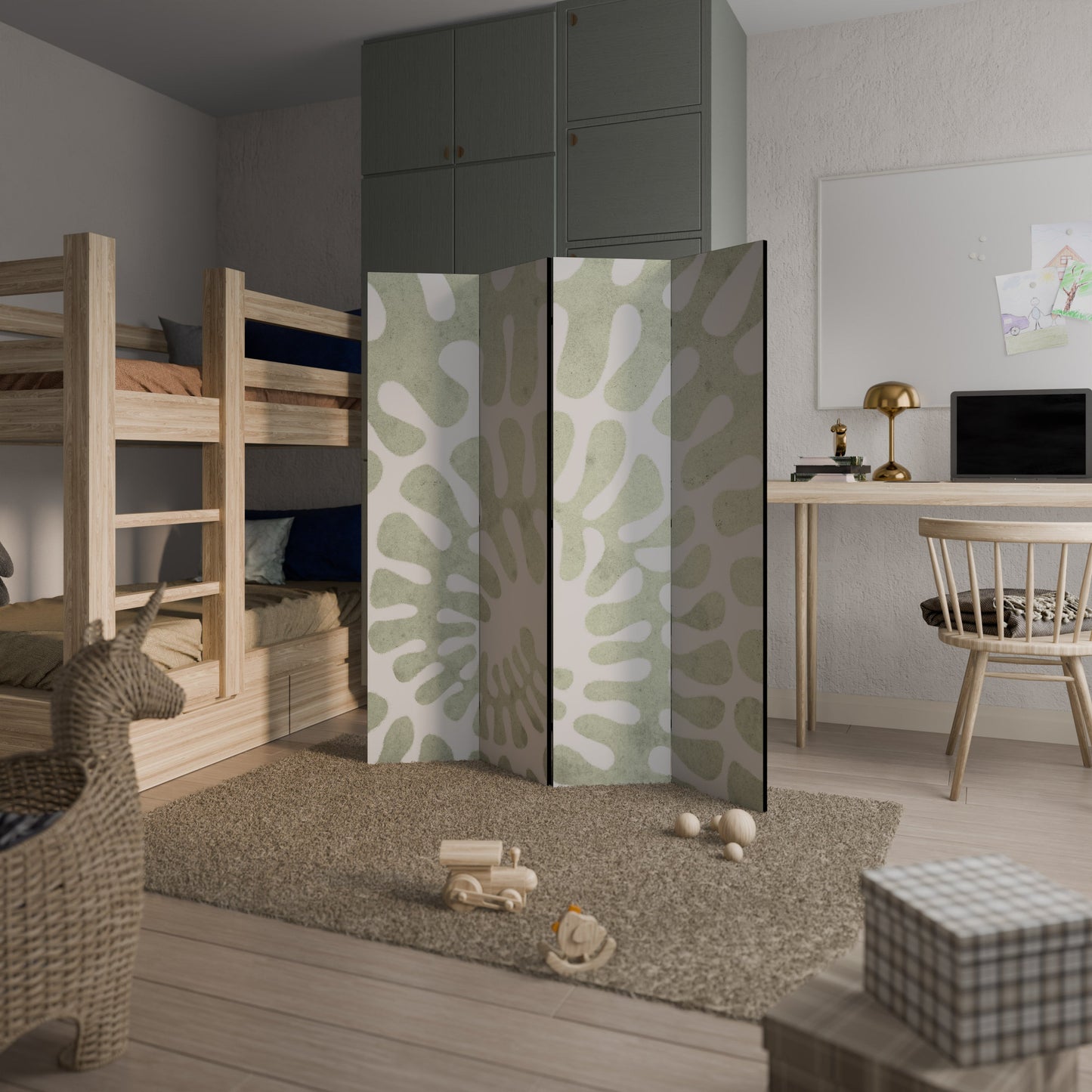 HELIX DANCE Decorative 4-Panel Room Divider