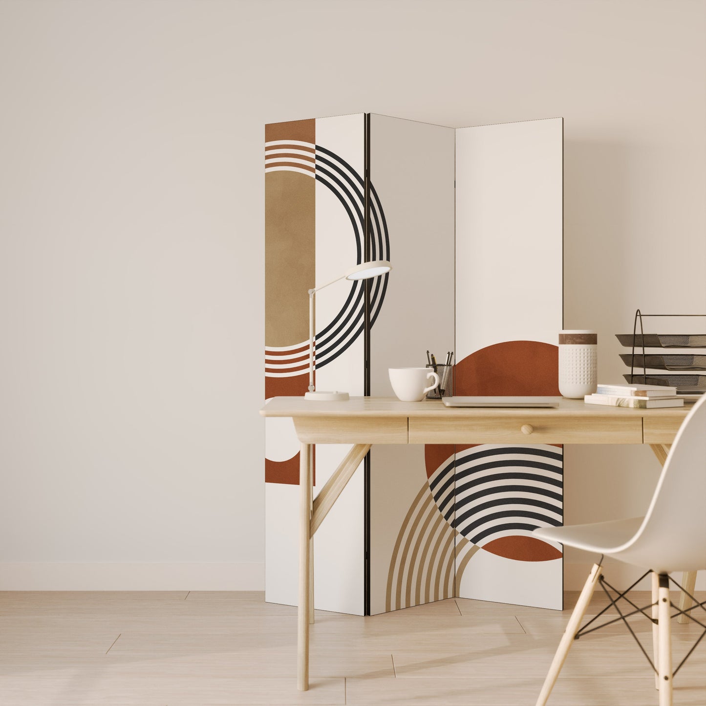 RYMME RUNT Dekorativ 3-panels rumsavdelare