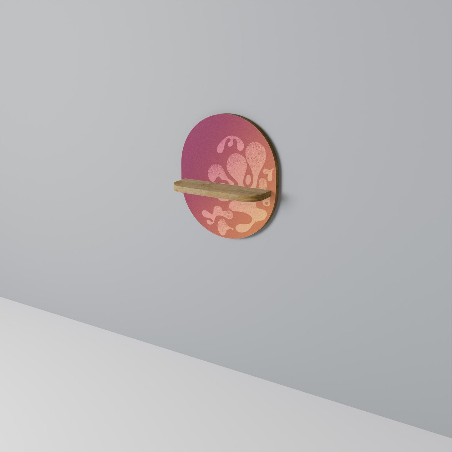 IRREGULAR ROSA Oval Art Hylla I Ekeffekt