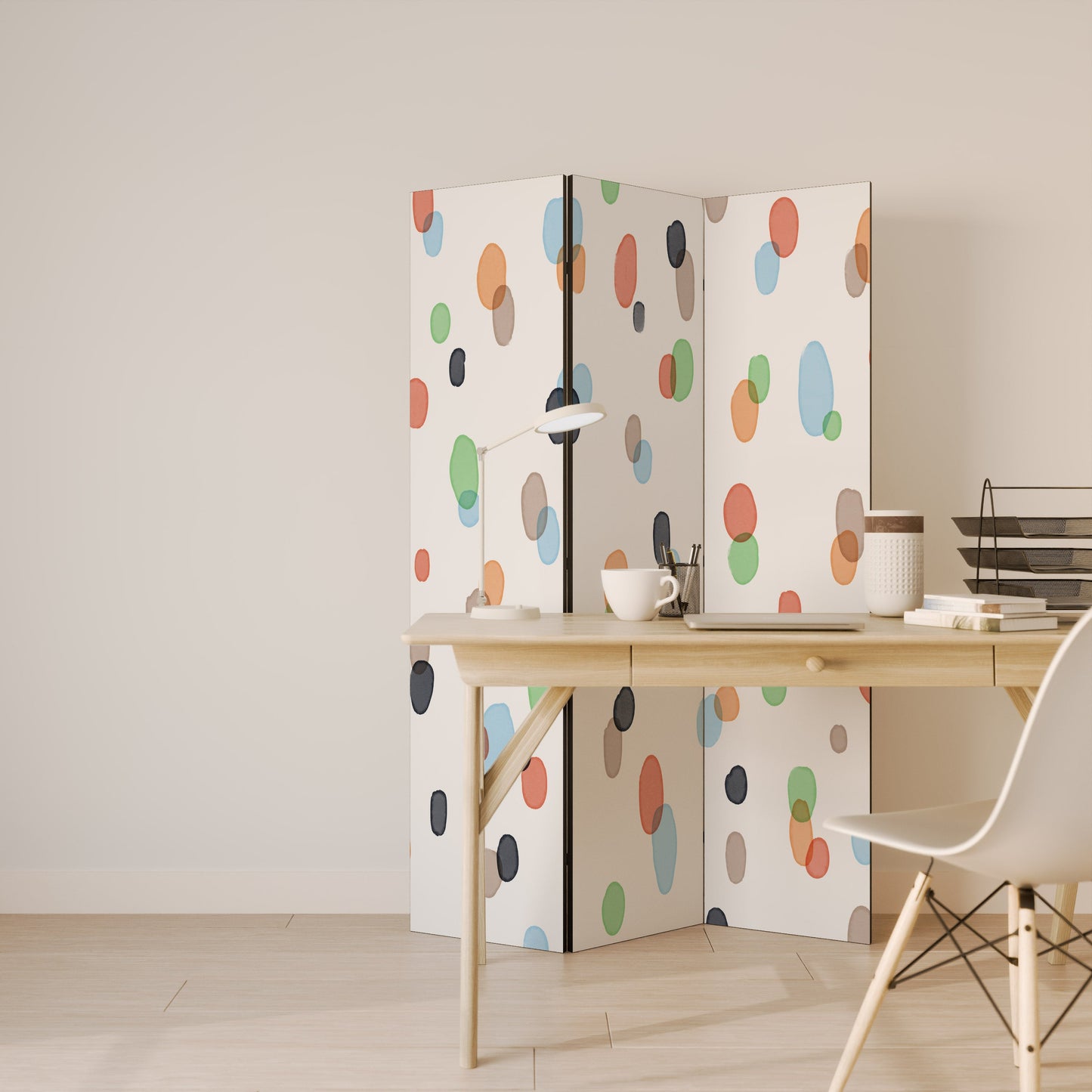 ENERGETIC SPOTS Dekorativ rumsavdelare med 3 paneler
