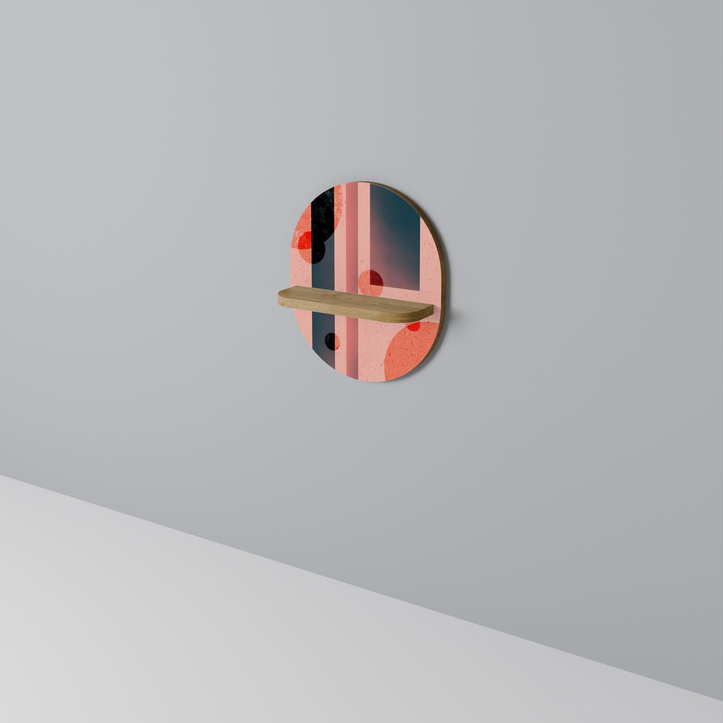 BLUSHED SPECTRUM Oval Art Hylla I Ekeffekt