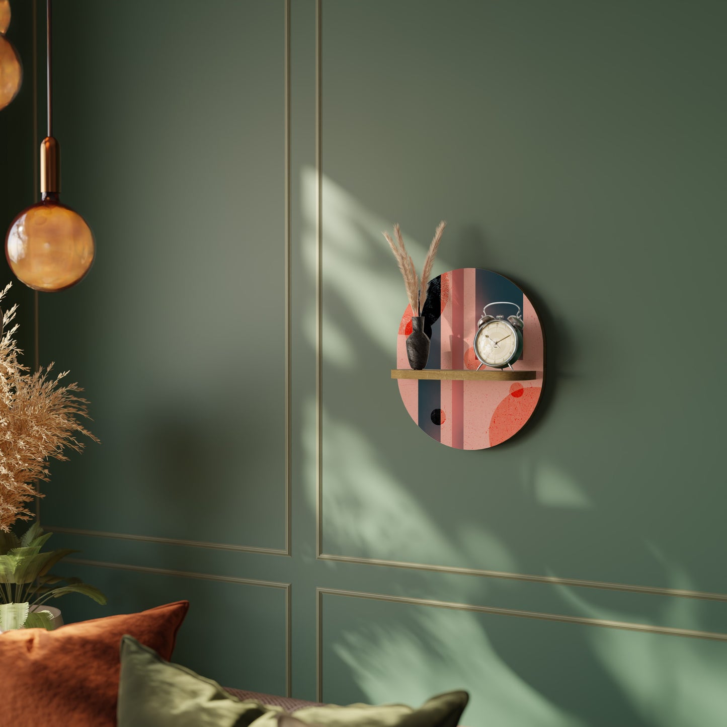 BLUSHED SPECTRUM Oval Art Hylla I Ekeffekt