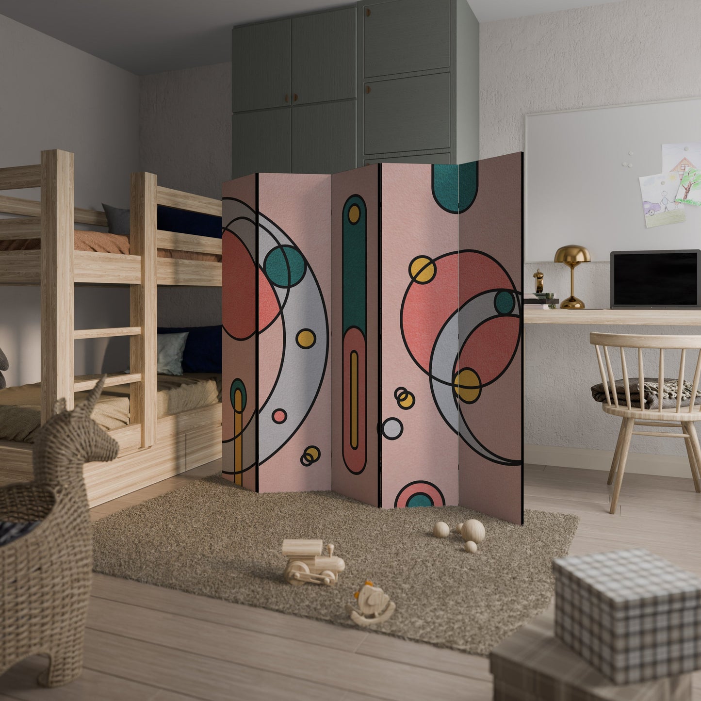 GOSSAMER ECHOES Decorative 5-Panel Room Divider