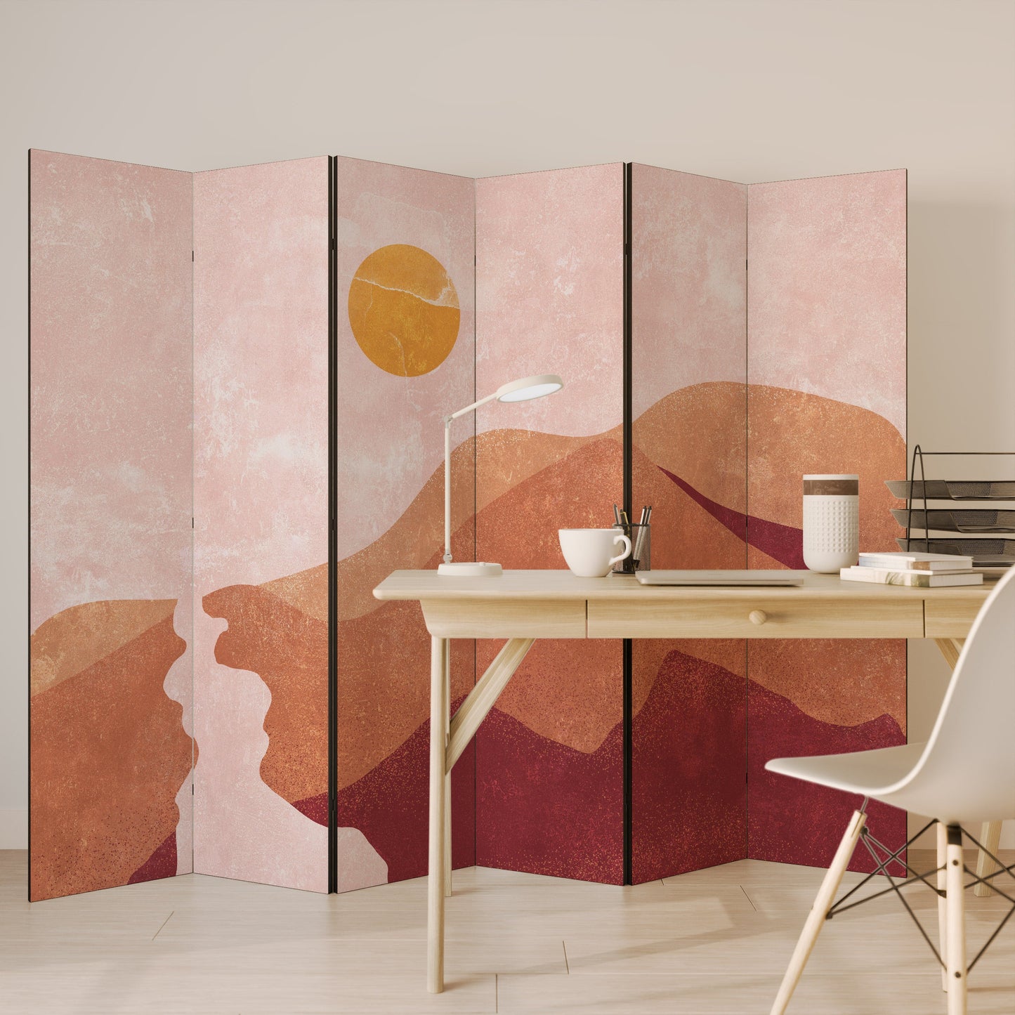 LUMINOUS SUNLIGHT Decorative 6-Panel Room Divider