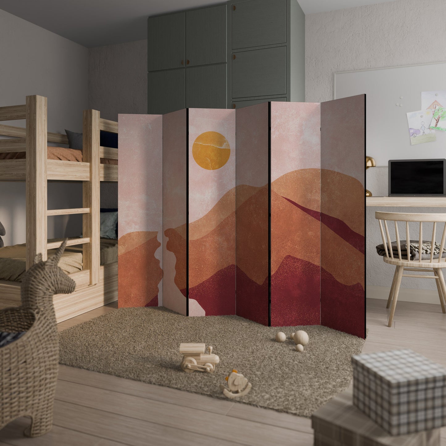 LUMINOUS SUNLIGHT Decorative 6-Panel Room Divider