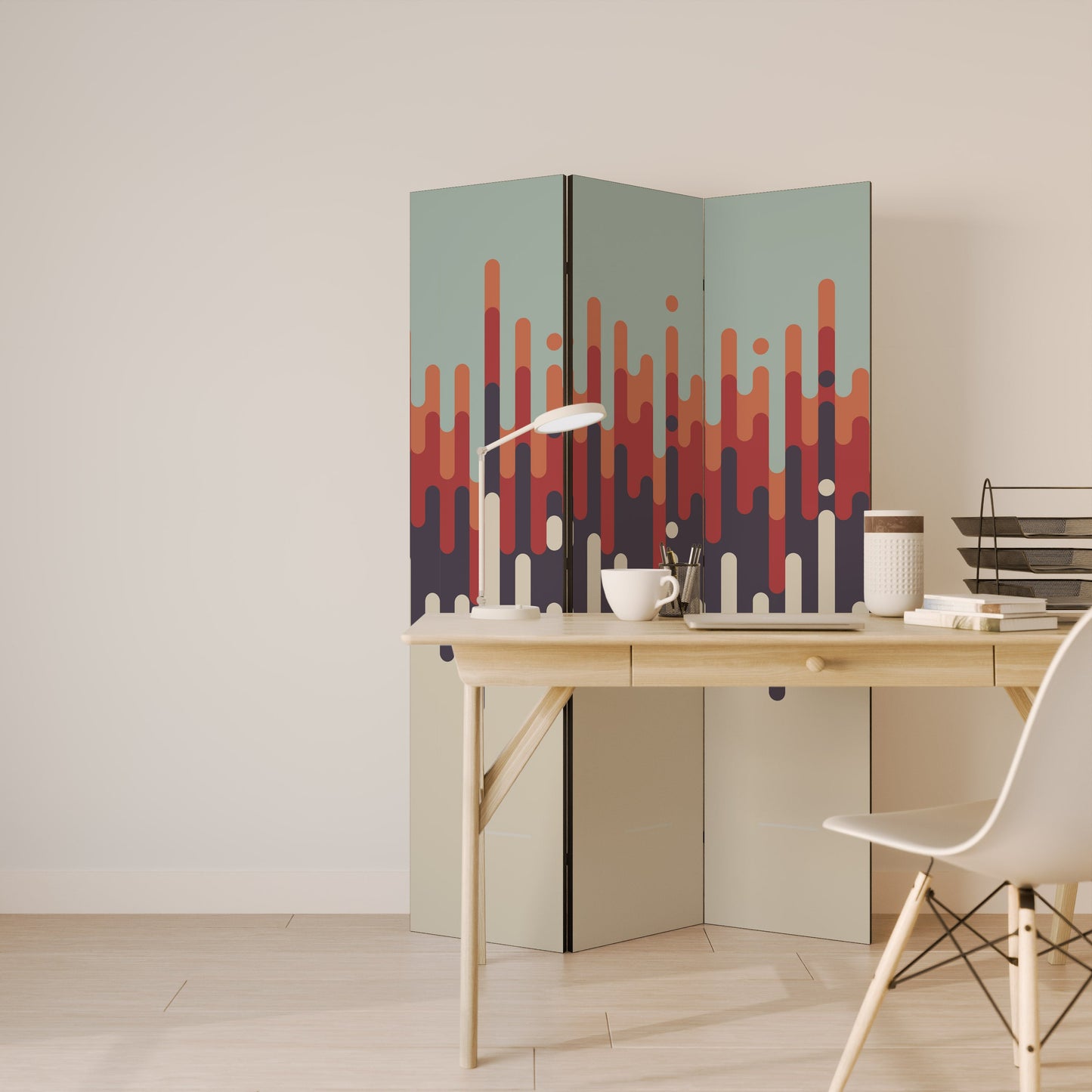 CHROMA CONTOURS Dekorativ rumsavdelare med 3 paneler
