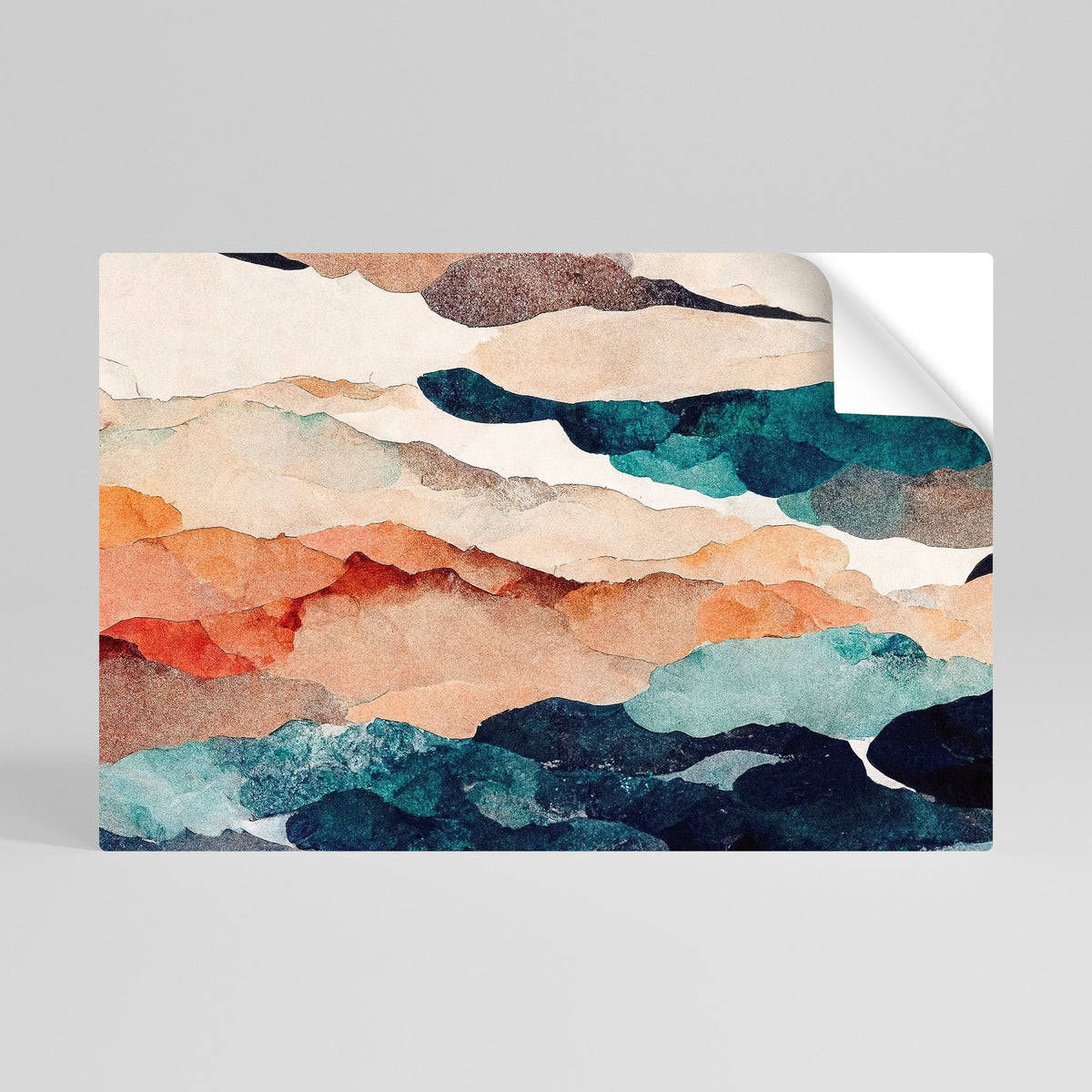 ABSTRACT LANDSCAPE Självhäftande Horisontell Poster