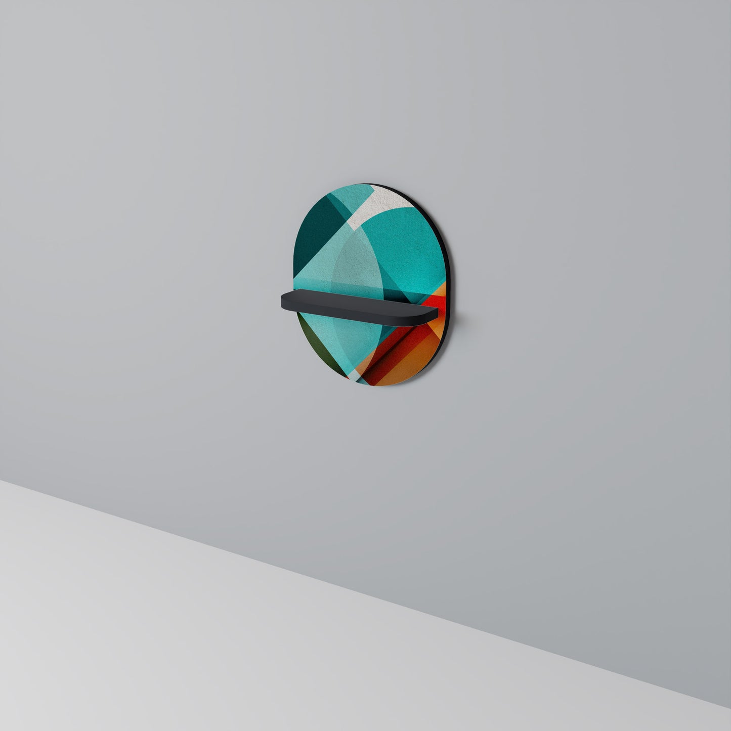 CIRKULÄR RHAPSODY Oval konsthylla i svart finish